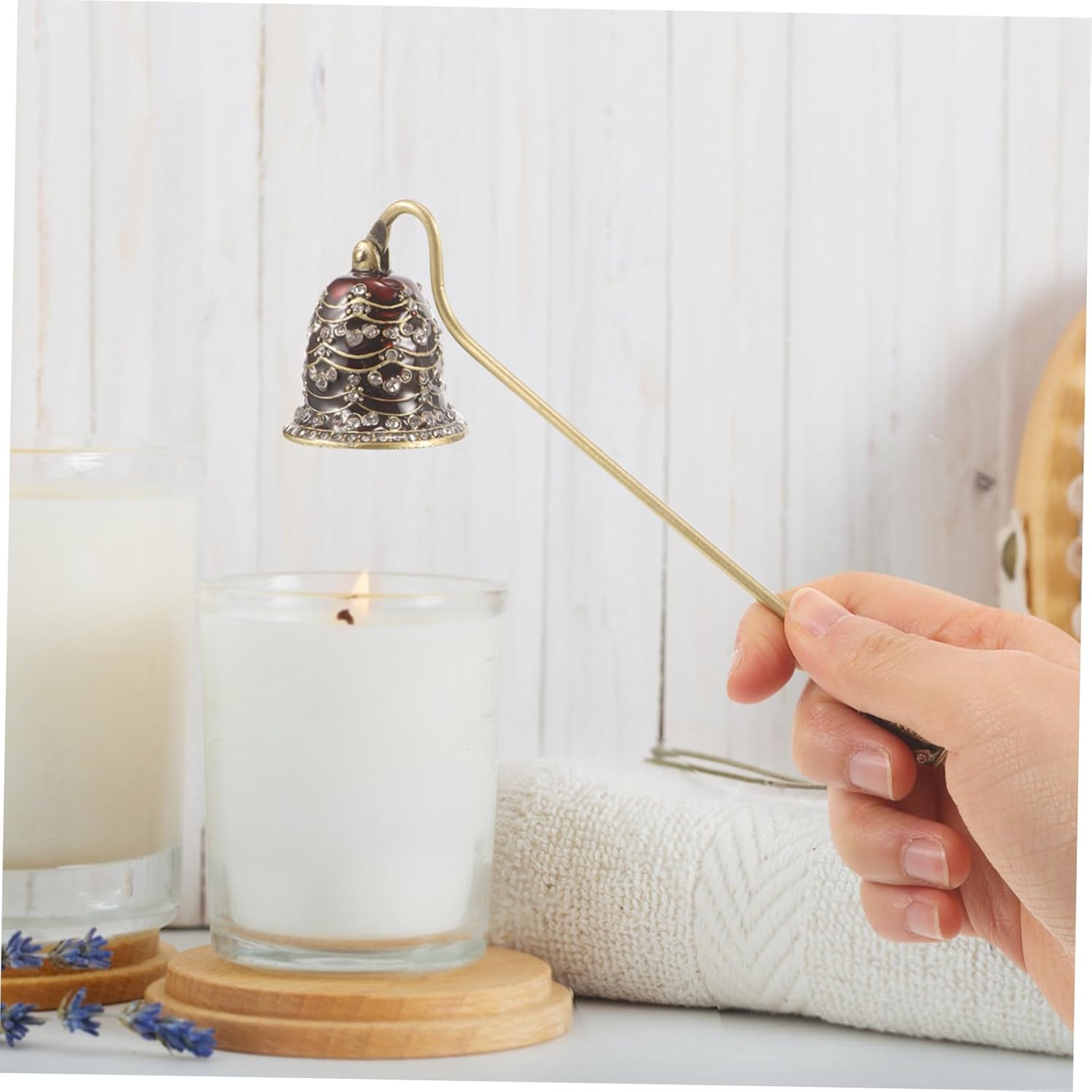MAGICLULU Retro Diamond Candle Snuffer with Long Handle