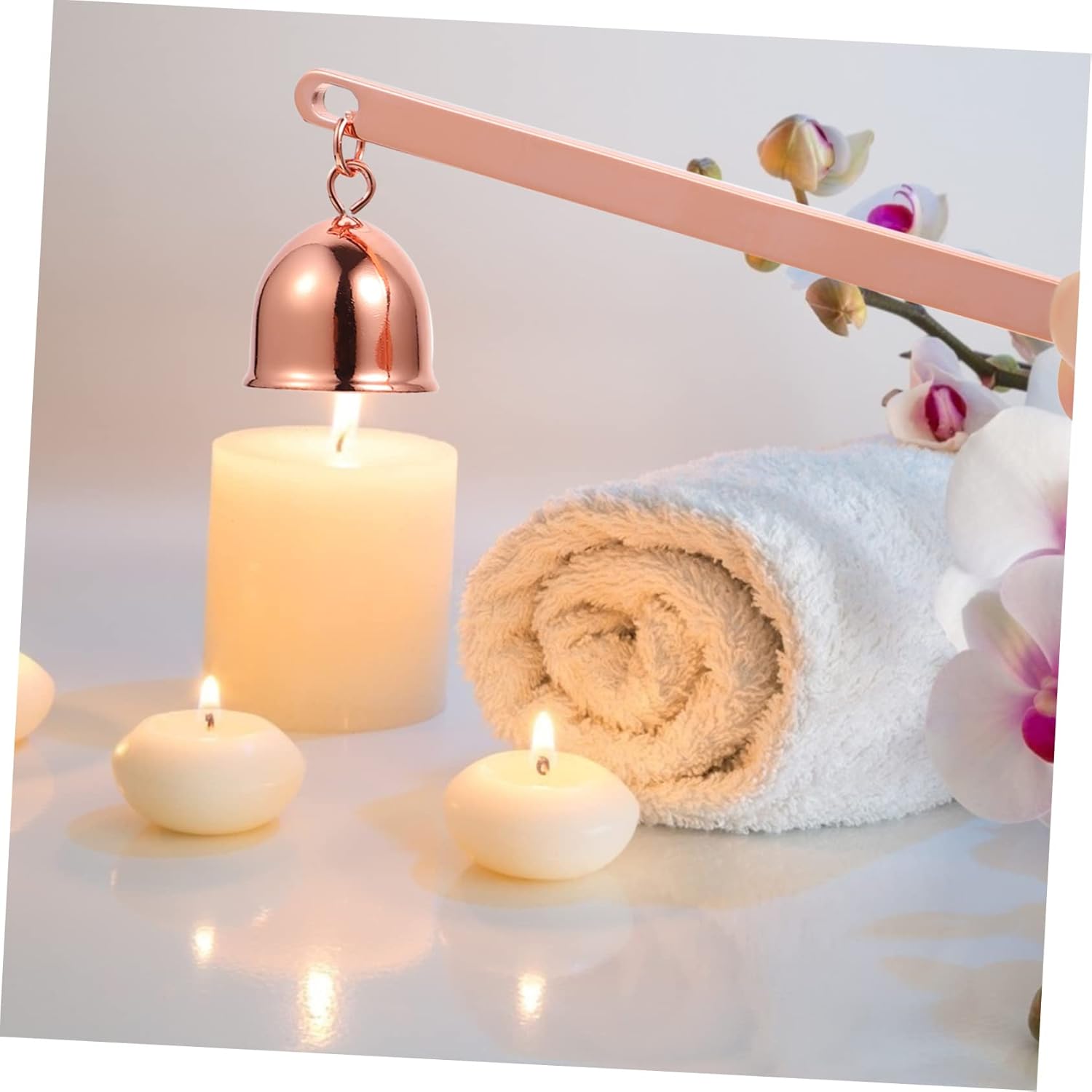 Cabilock Long Handle Candle Snuffer with Gold Wick Trimmer