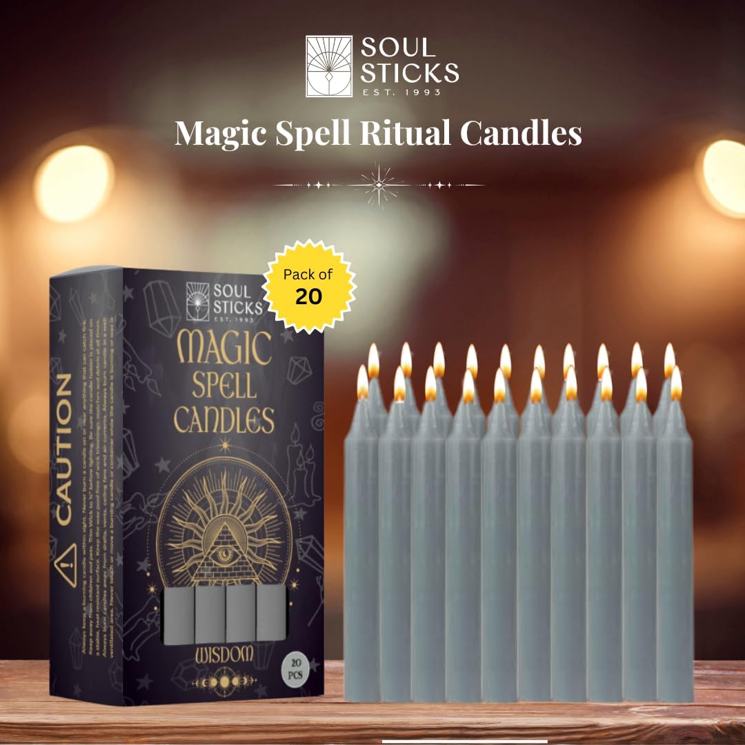 Soul Sticks Wisdom Magic Spell Chime Taper Candles 20 Pack