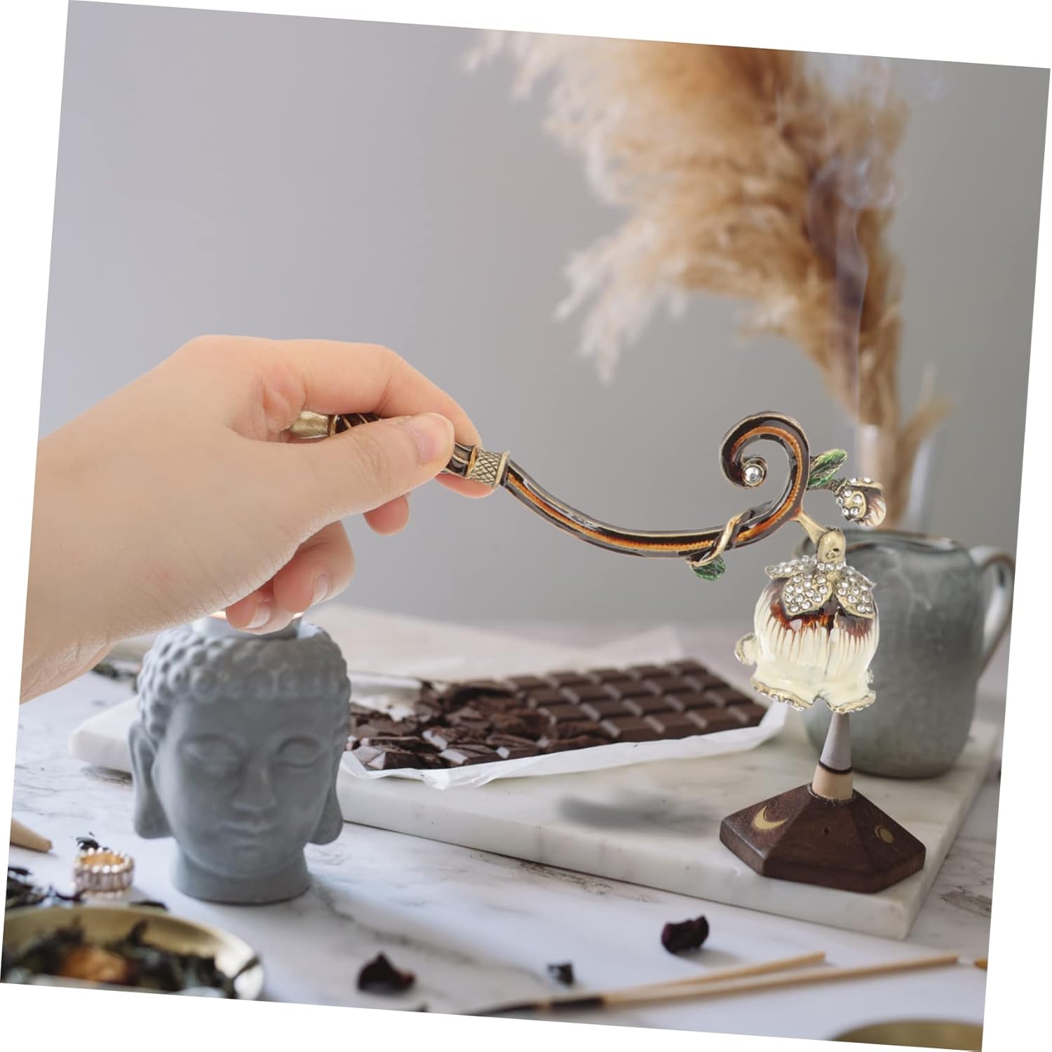 IMIKEYA 100g Candle Snuffer Handle for Aromatherapy and Scented Candles