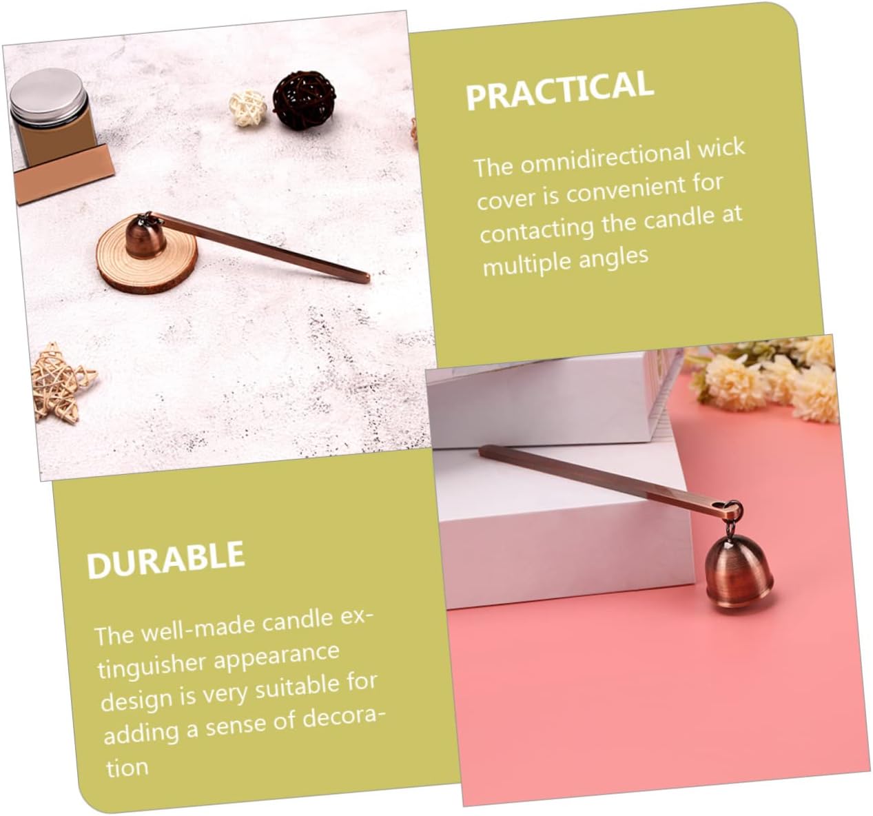 Cabilock Stainless Steel Candle Snuffer with Long Handle