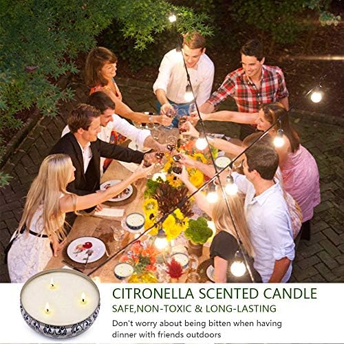 Large Citronella Candles for Outdoor and Indoor Use