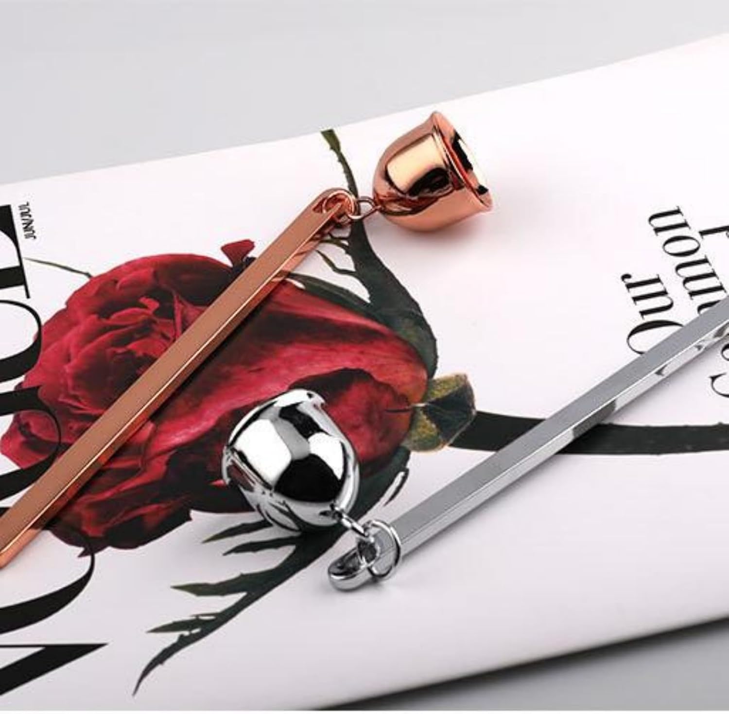 Red Copper Candle Snuffer with Long Handle