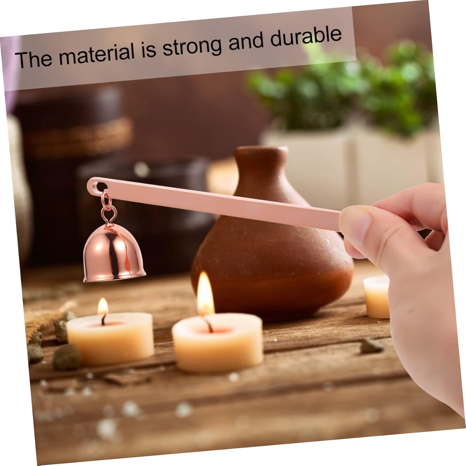 Cabilock Long Handle Candle Snuffer with Gold Wick Trimmer