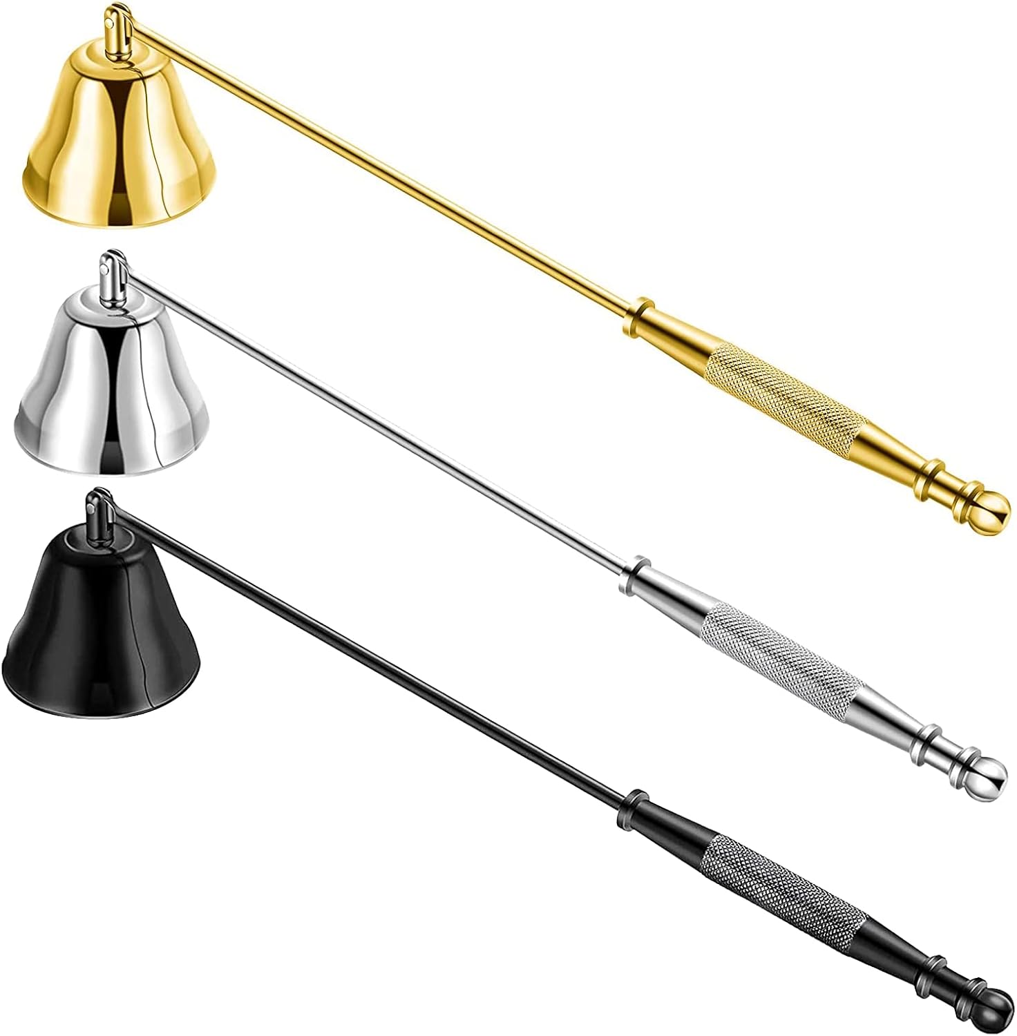Esteopt Candle Snuffer with Long Handle and Gift Box Packaging Black