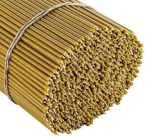 Danilovo Pure Beeswax Candles - Honey Scented Drip Free Smokeless Pack of 100
