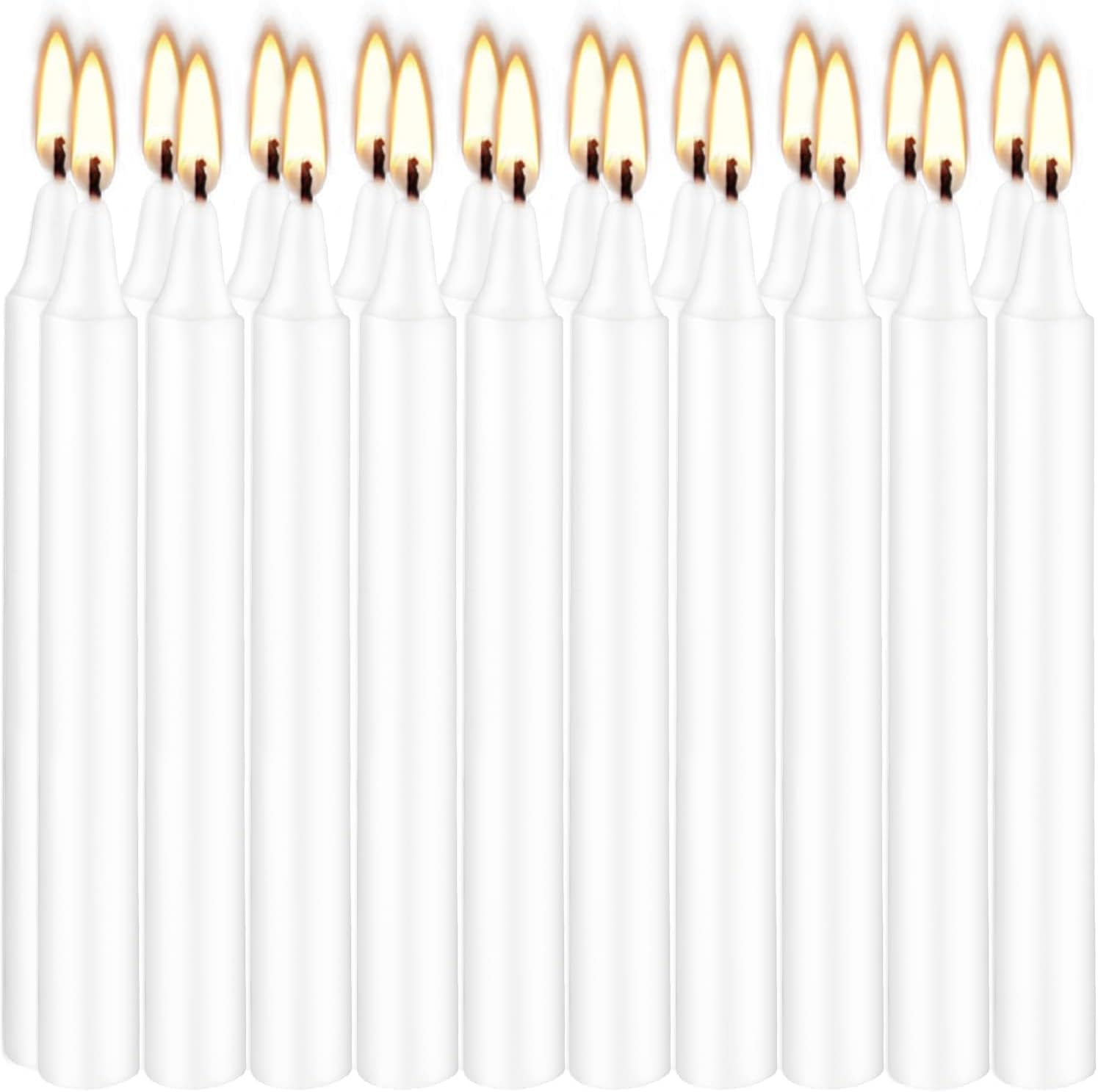 40 Piece White Spell Chime Candle Set - Premium Mini Taper Candles