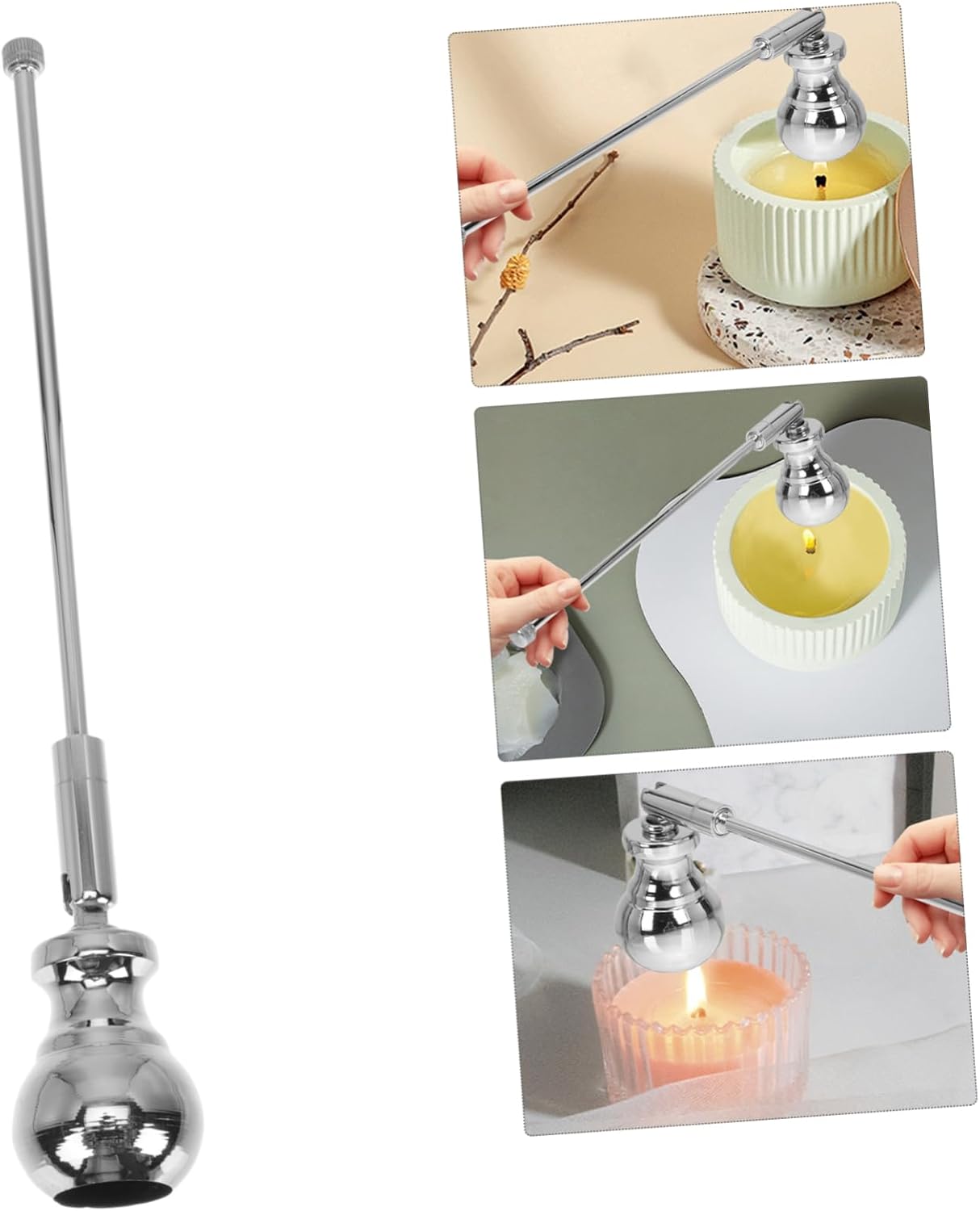 VOSAREA Long Handle Candle Snuffer with Creative Design