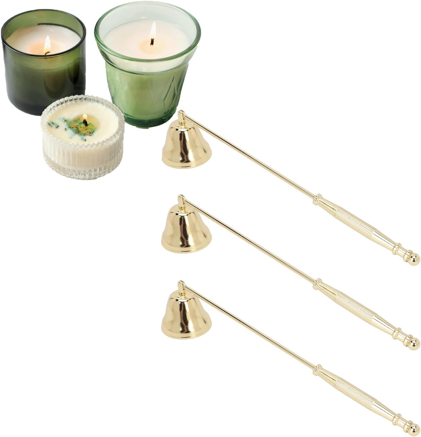 3 Pcs Candle Snuffer Iron Plating Candle Extinguisher Accessories