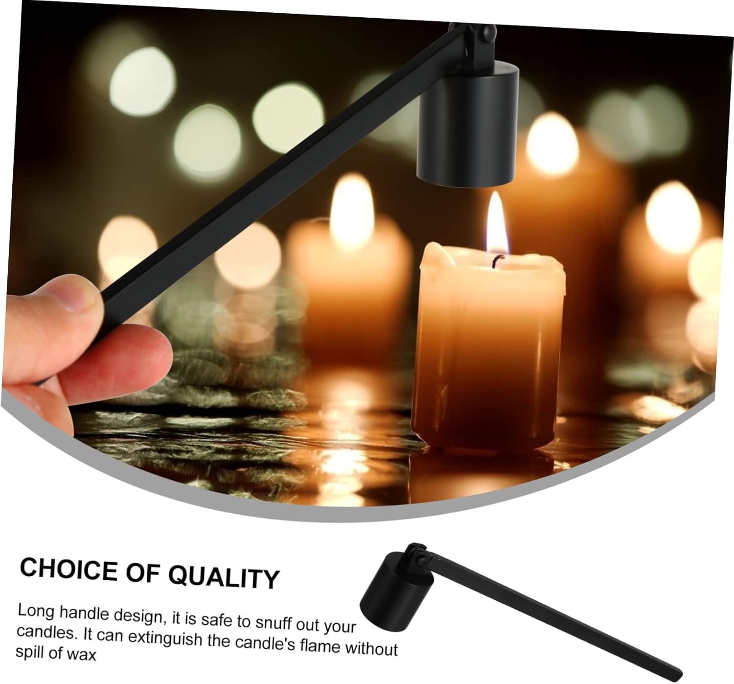 Garneck Candle Snuffer with Long Handle and Ergonomic Design