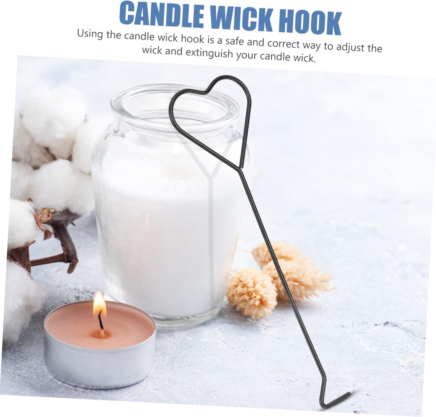 MAGICLULU 4pcs Heart Design Candle Wick Extinguishers