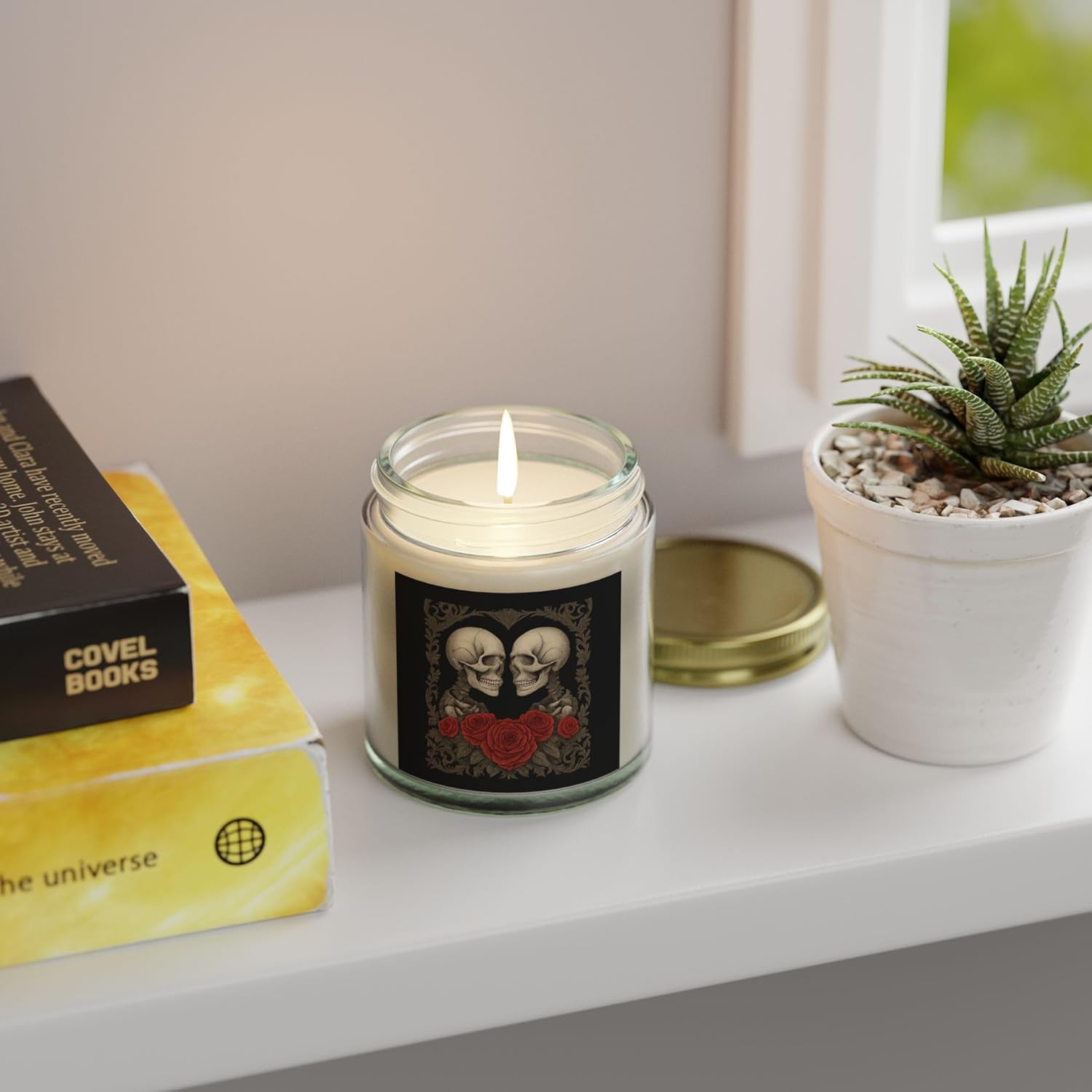 Romantic Skull Scented Candles for Gothic Home Decor