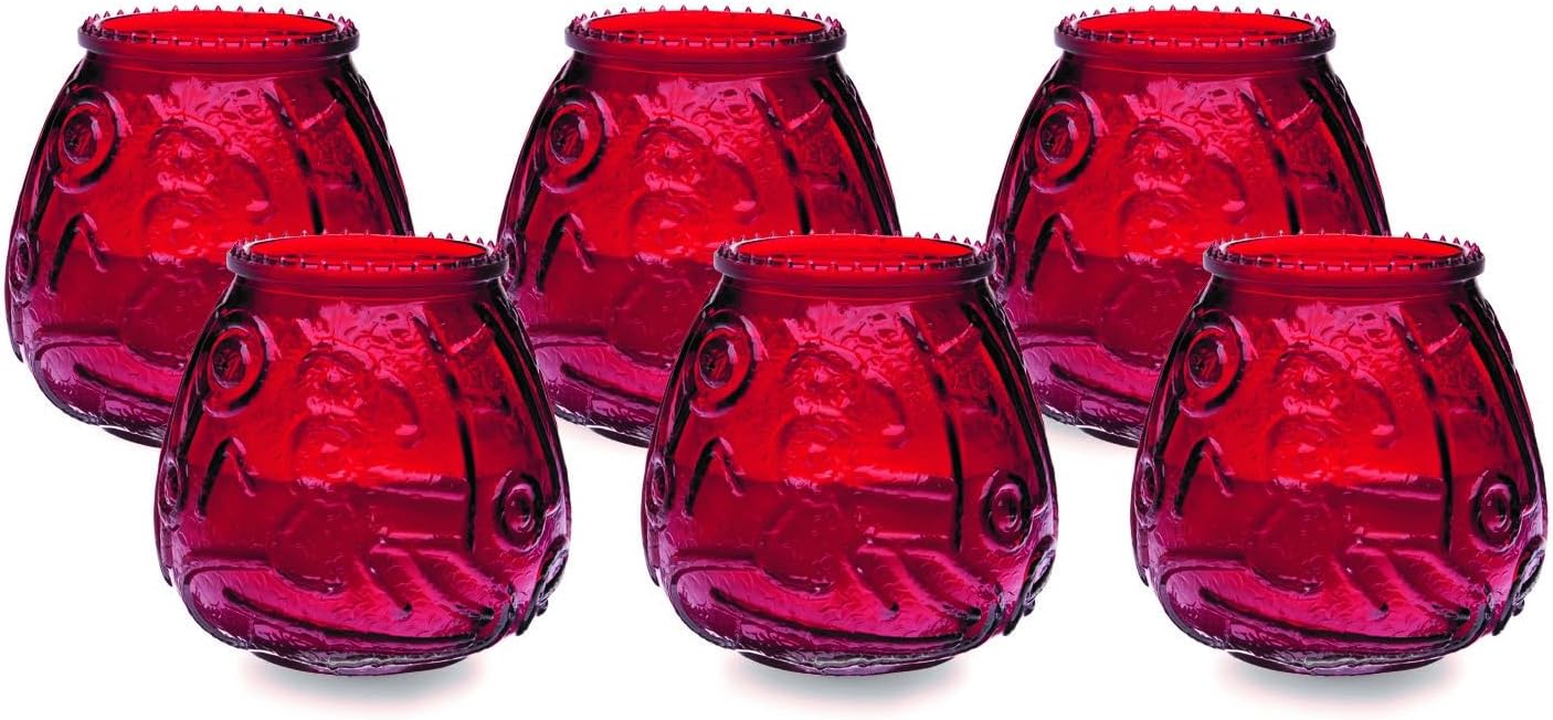 Sterno Red Jar Candle Set with 45 Hour Burn Time