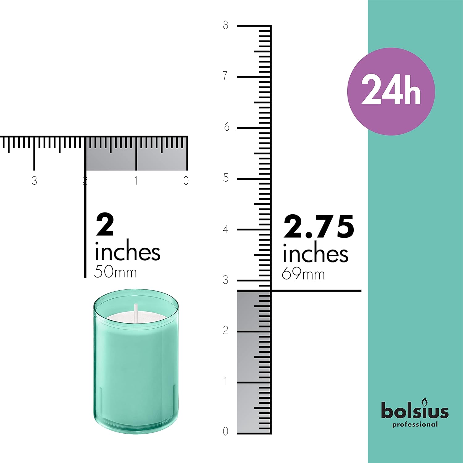BOLSIUS 24 Hour Votive Candles 20 Pack