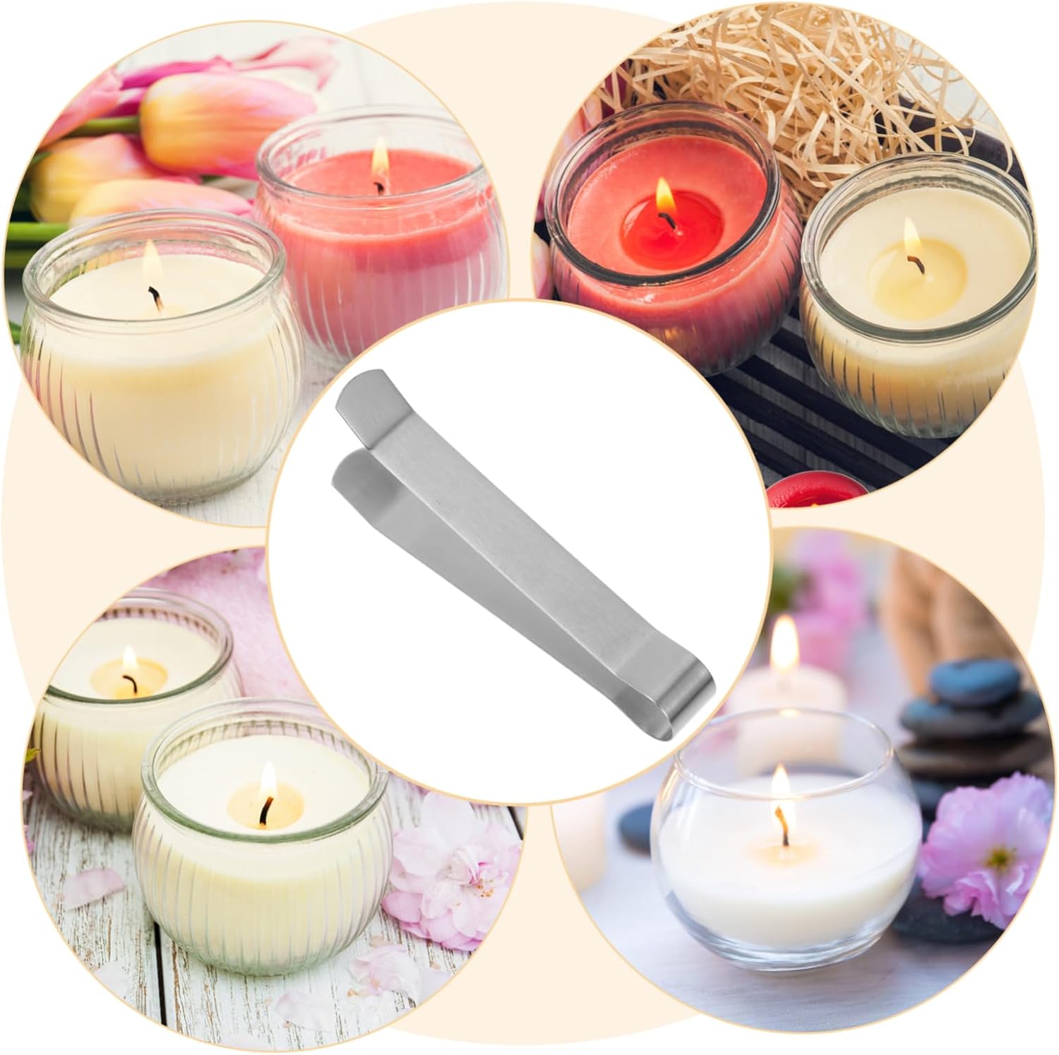 PRETYZOOM 4pcs Candle Extinguisher Clips Wick Clamp Candle Snuffer Tool