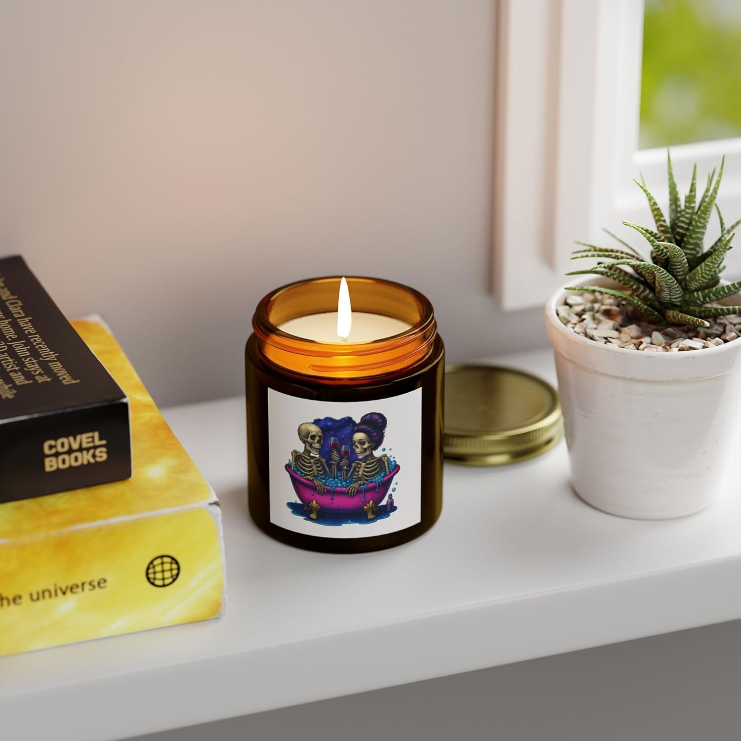 Spooky Skeletons Scented Candles Coconut Apricot