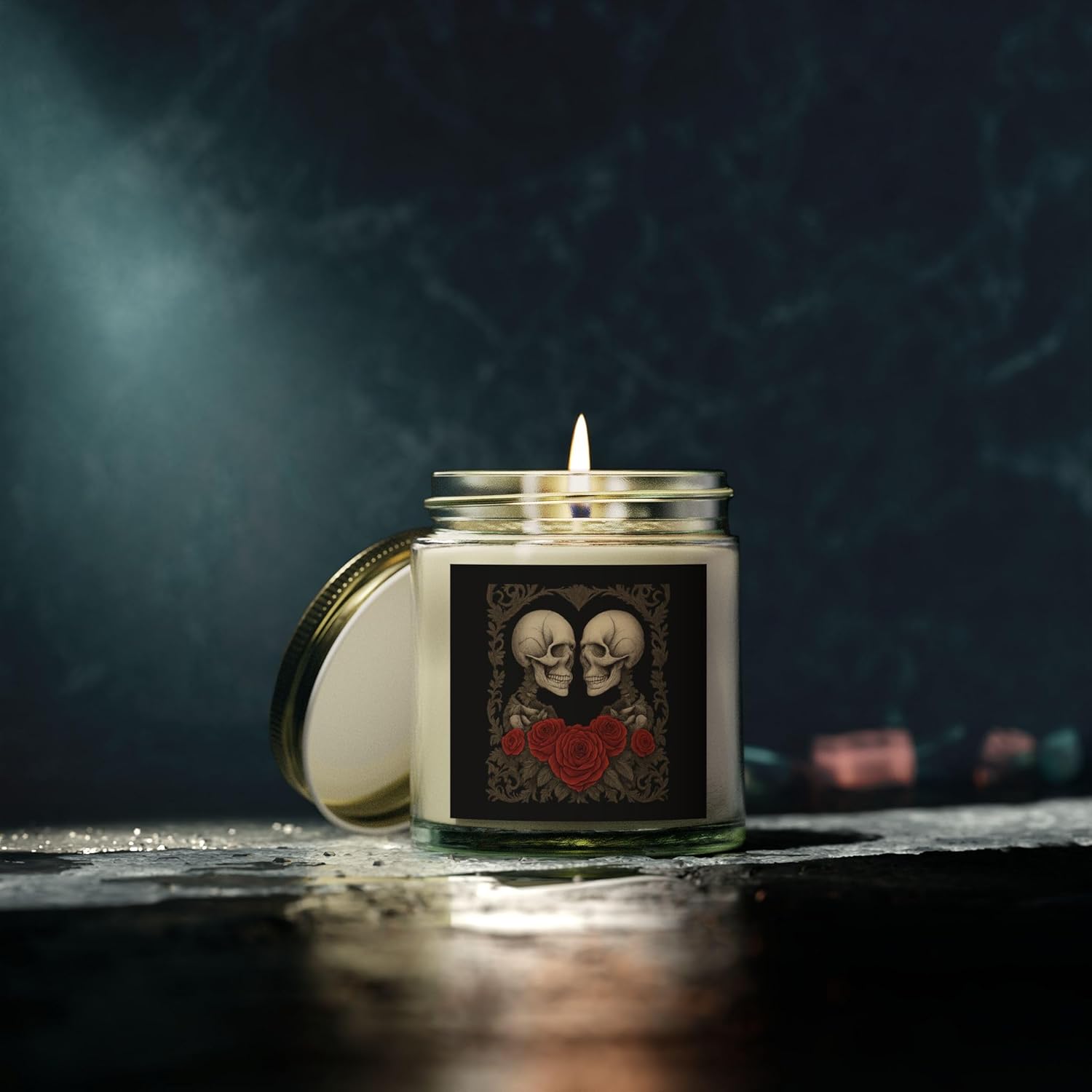 Romantic Skull Scented Candles for Gothic Home Decor