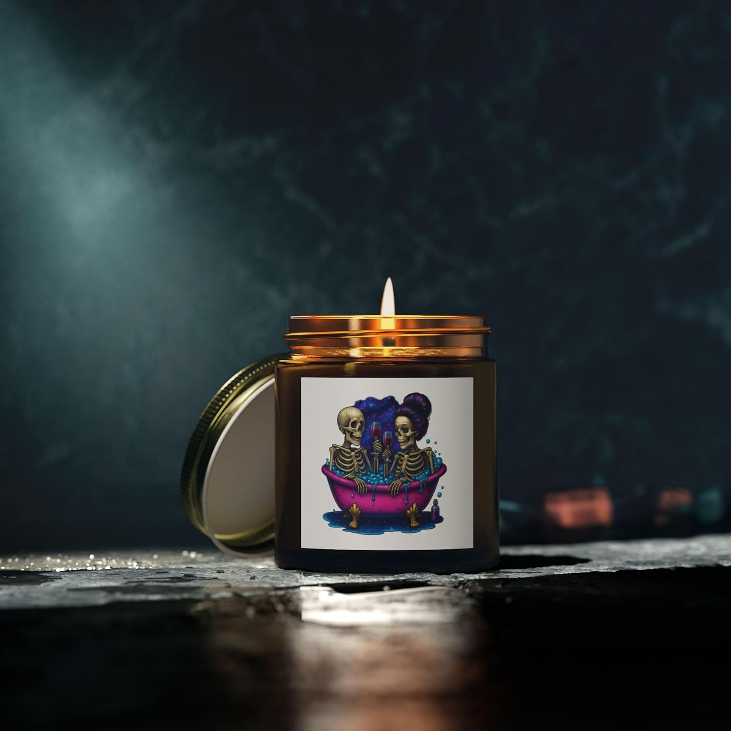 Spooky Skeletons Scented Candles Coconut Apricot