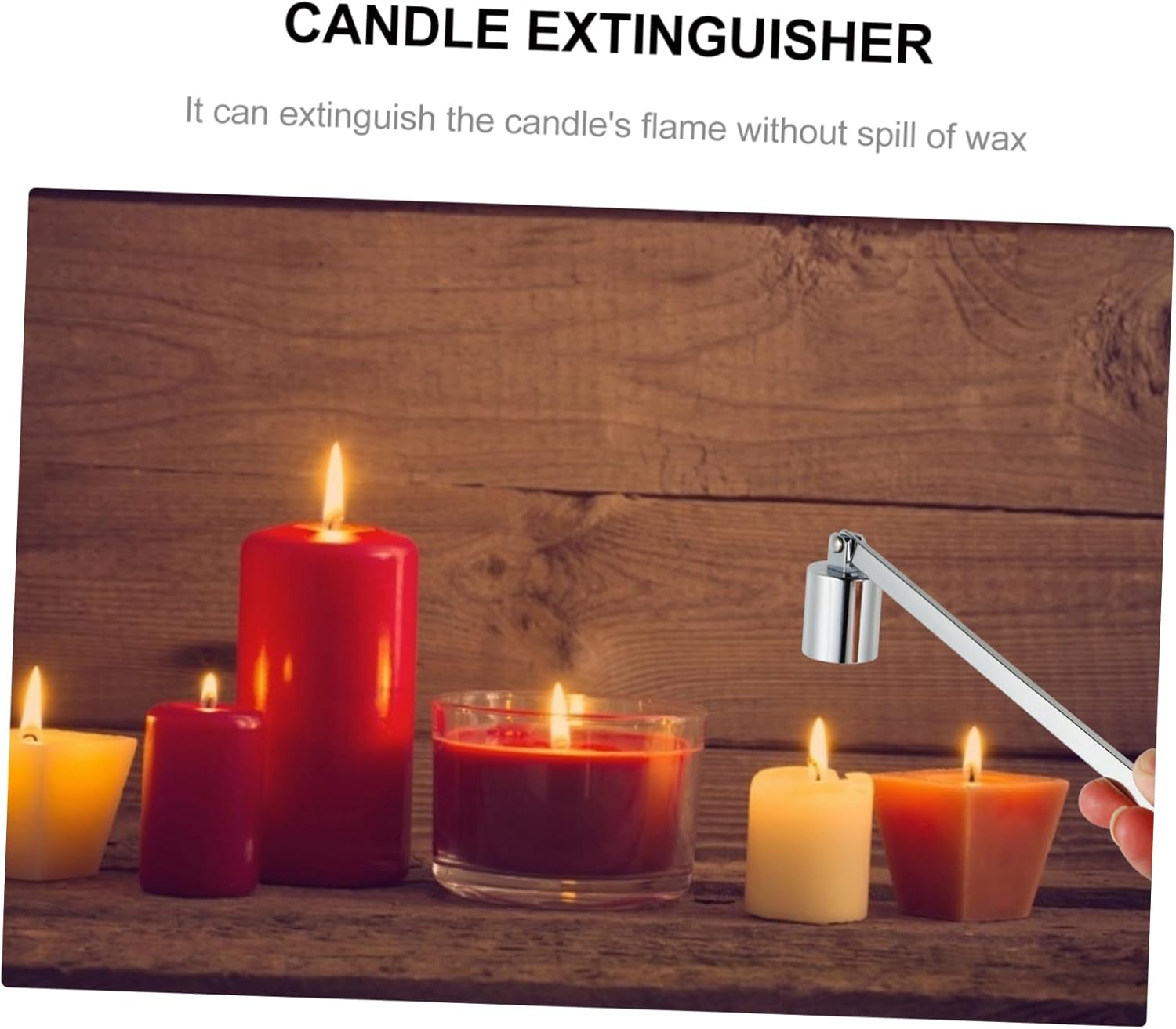 Stainless Steel Candle Snuffer with Long Handle 1