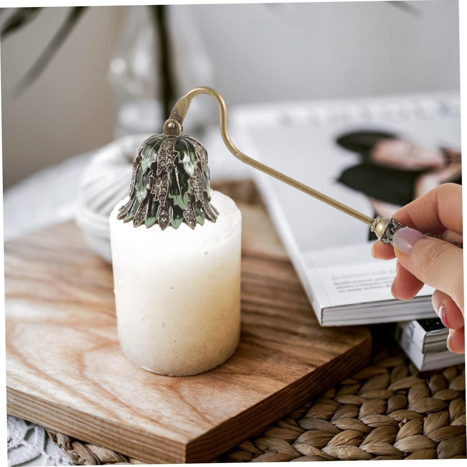 IMIKEYA 130g Metal Candle Snuffer Tool for Home Use