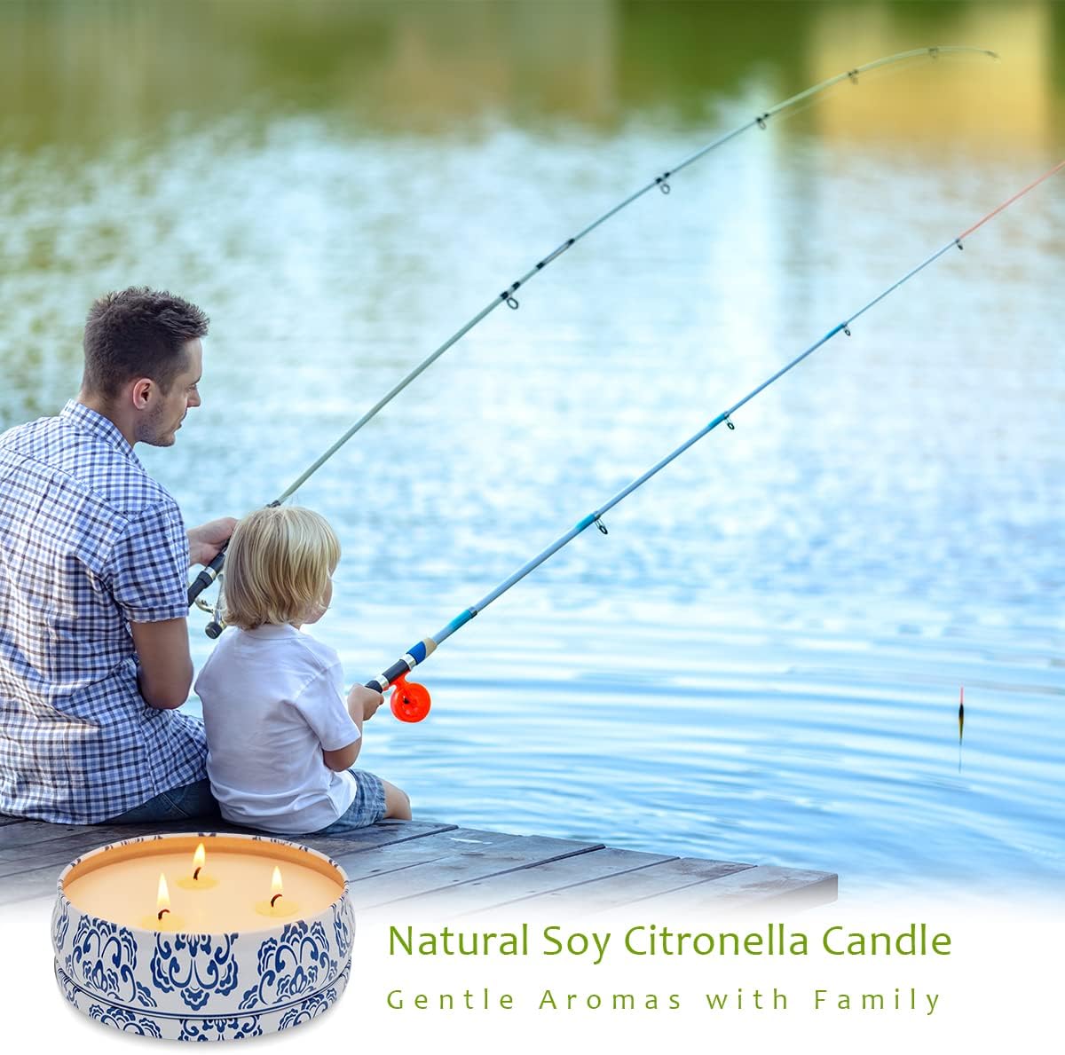 Large Citronella Candles for Outdoor and Indoor Use