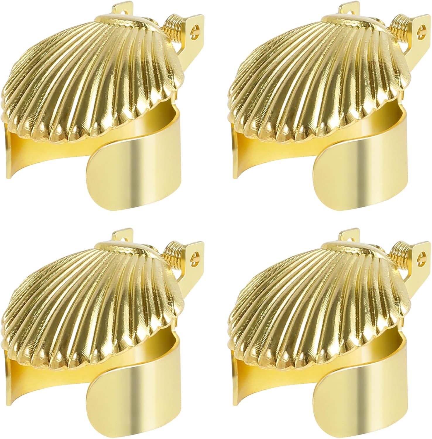 4 Pcs Shell Shape Metal Candle Snuffer Set
