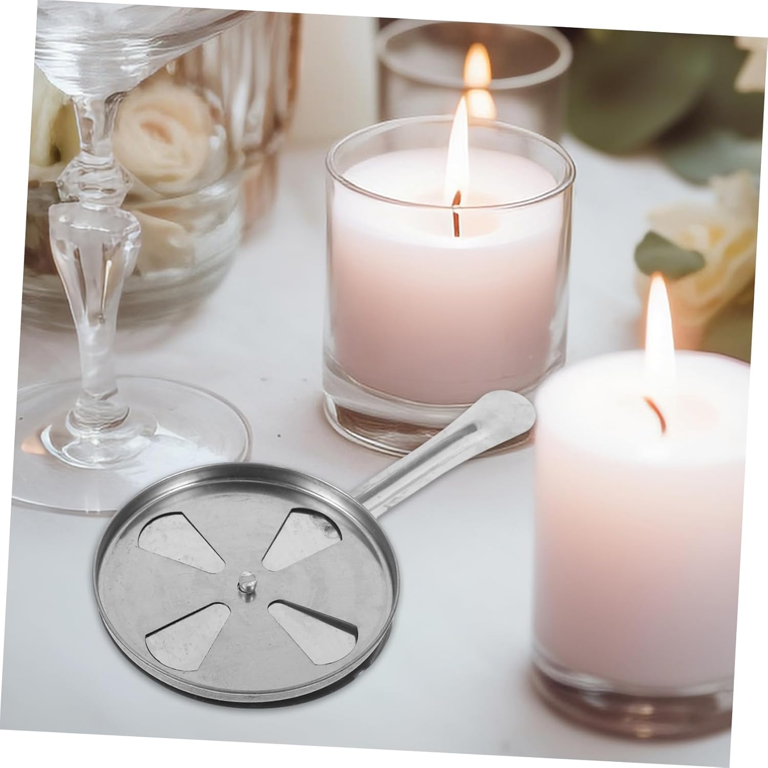 Stainless Steel Adjustable Candle Snuffer Tool for Safe Flame Extinguishing