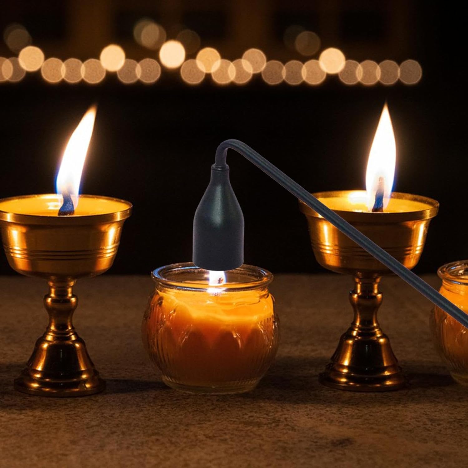 23cm Metal Candle Snuffer Wick Trimmer with Anti Slip Handle