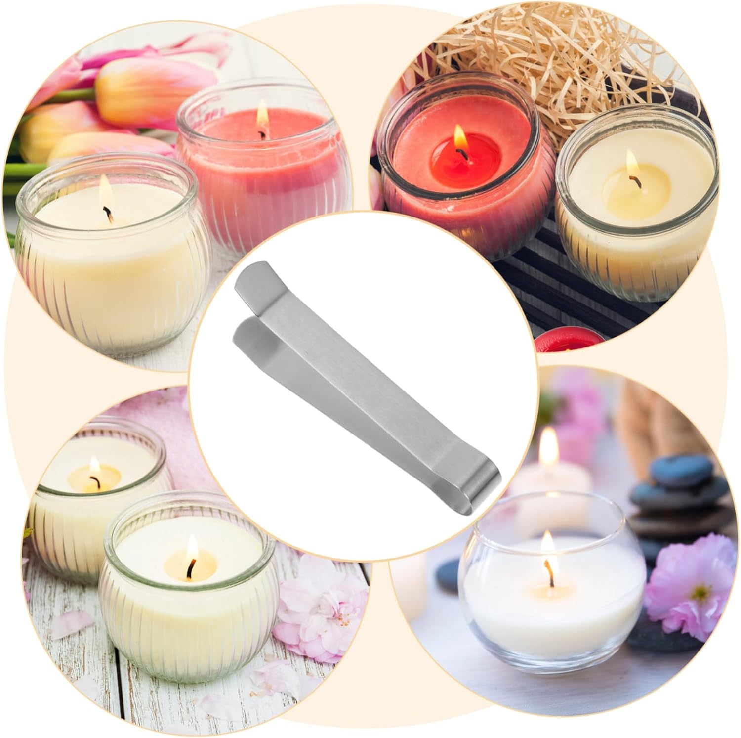 4pcs Candle Extinguisher Clip Sturdy Metal Wick Clamp Fire Snuffer