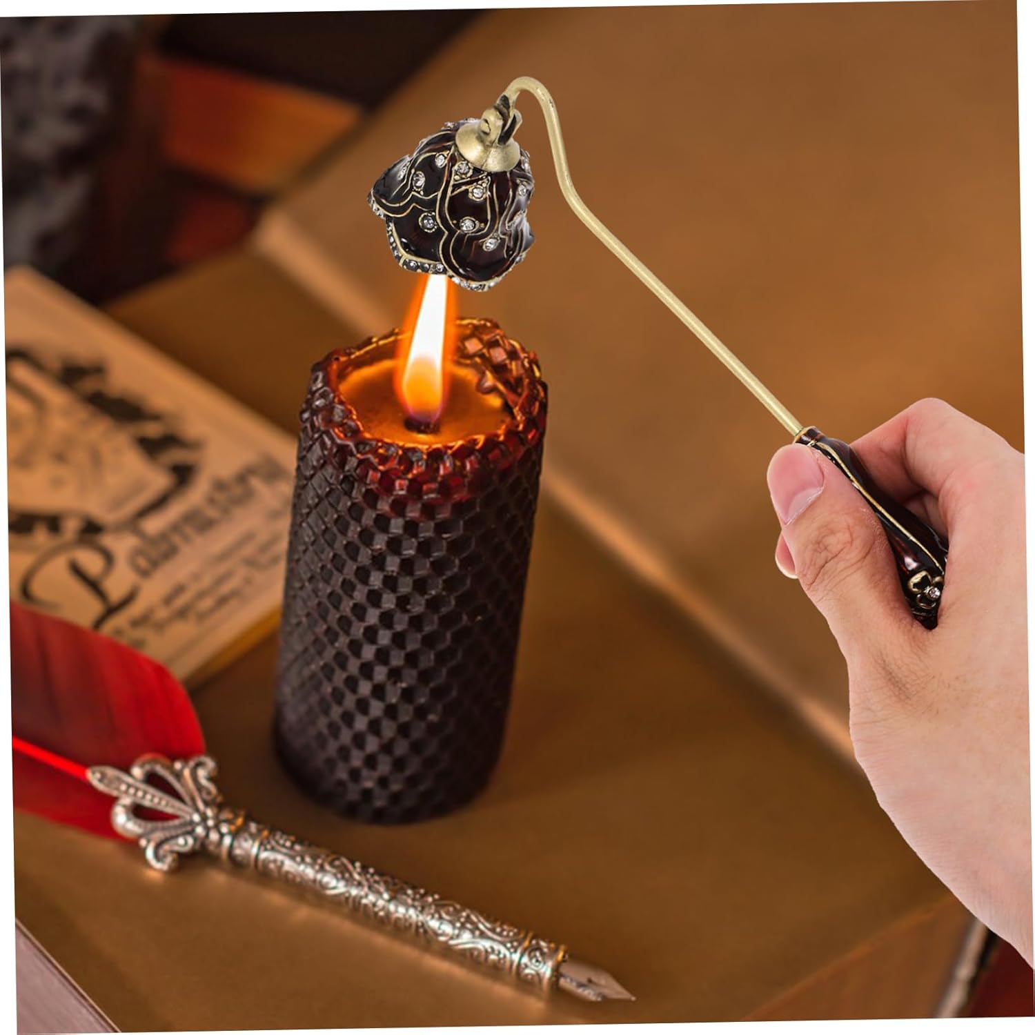 Cabilock Candle Snuffer Tool for Dinner Candles Reusable Flame Extinguisher