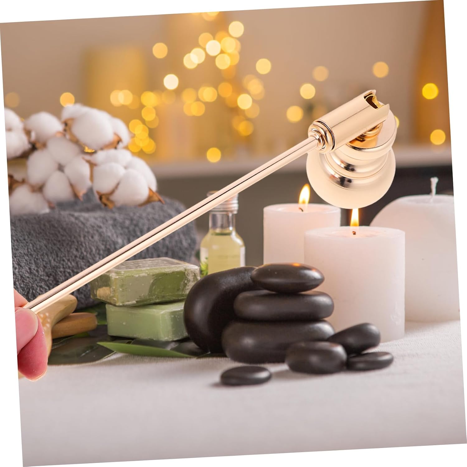 Cabilock Long Handle Candle Snuffer Tool for Scented and Aromatherapy Candles