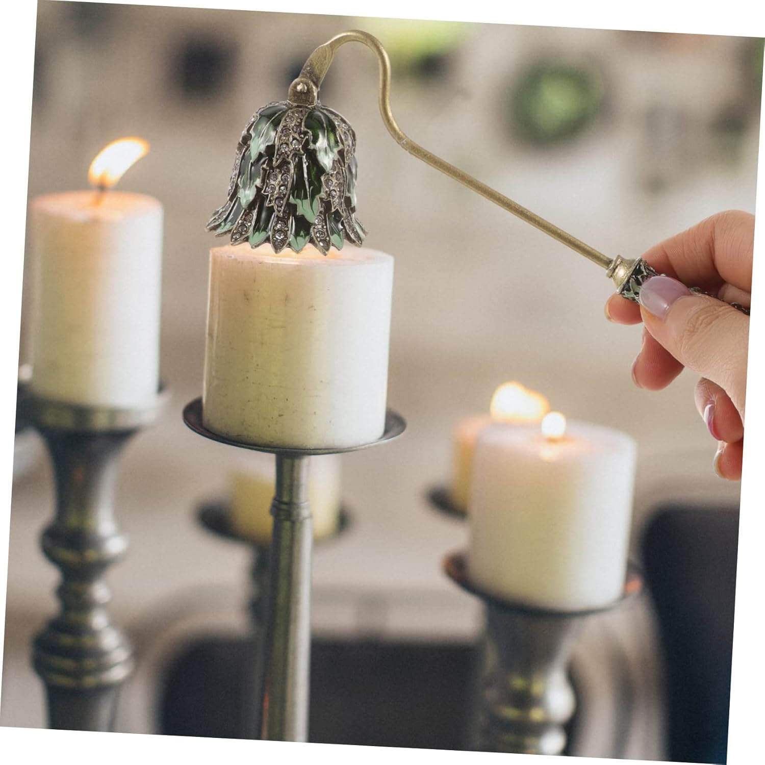 Candle Snuffer Tool Set with Wick Trimmer and Dipper