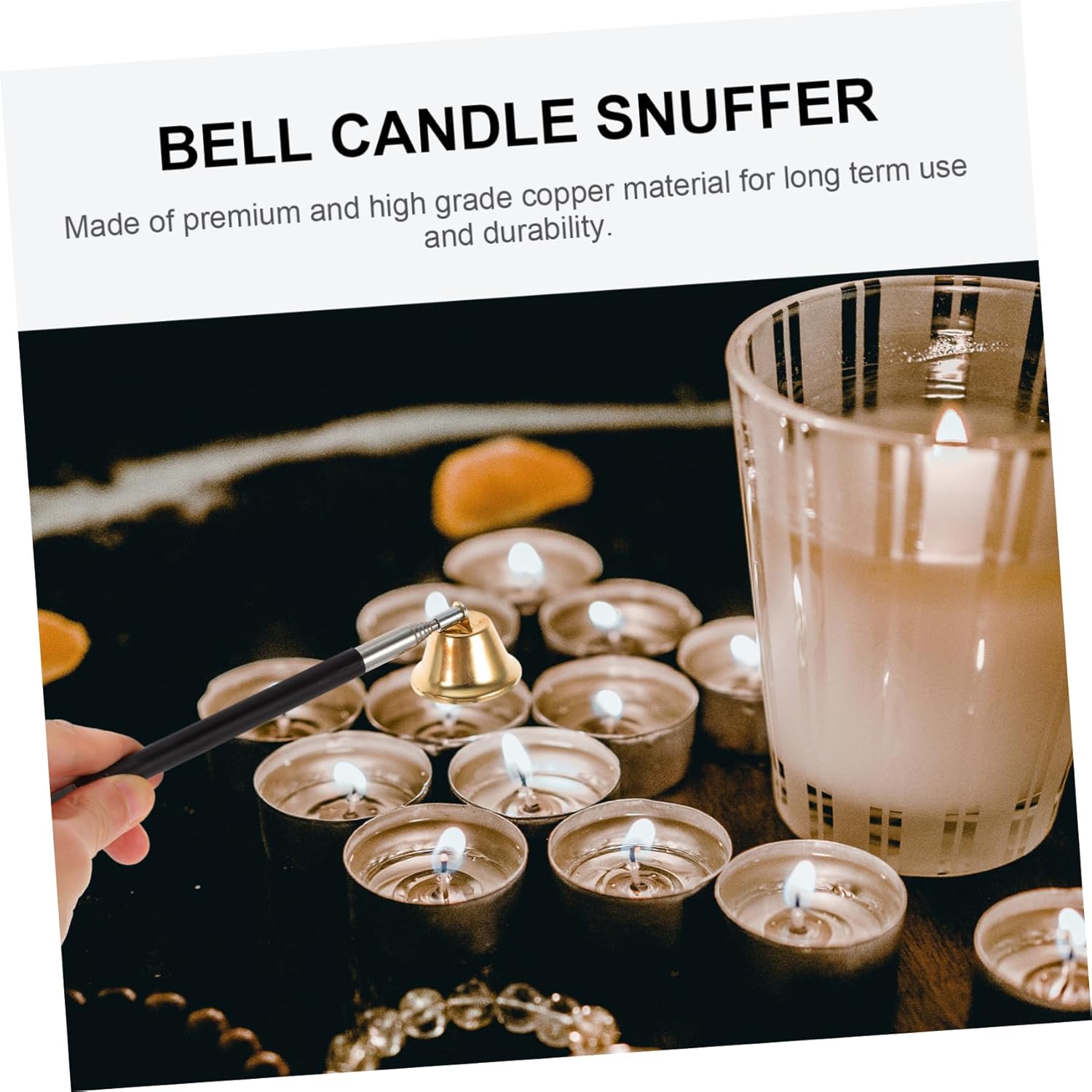 Cabilock 1pc Retractable Candle Snuffer with Safe Flame Control
