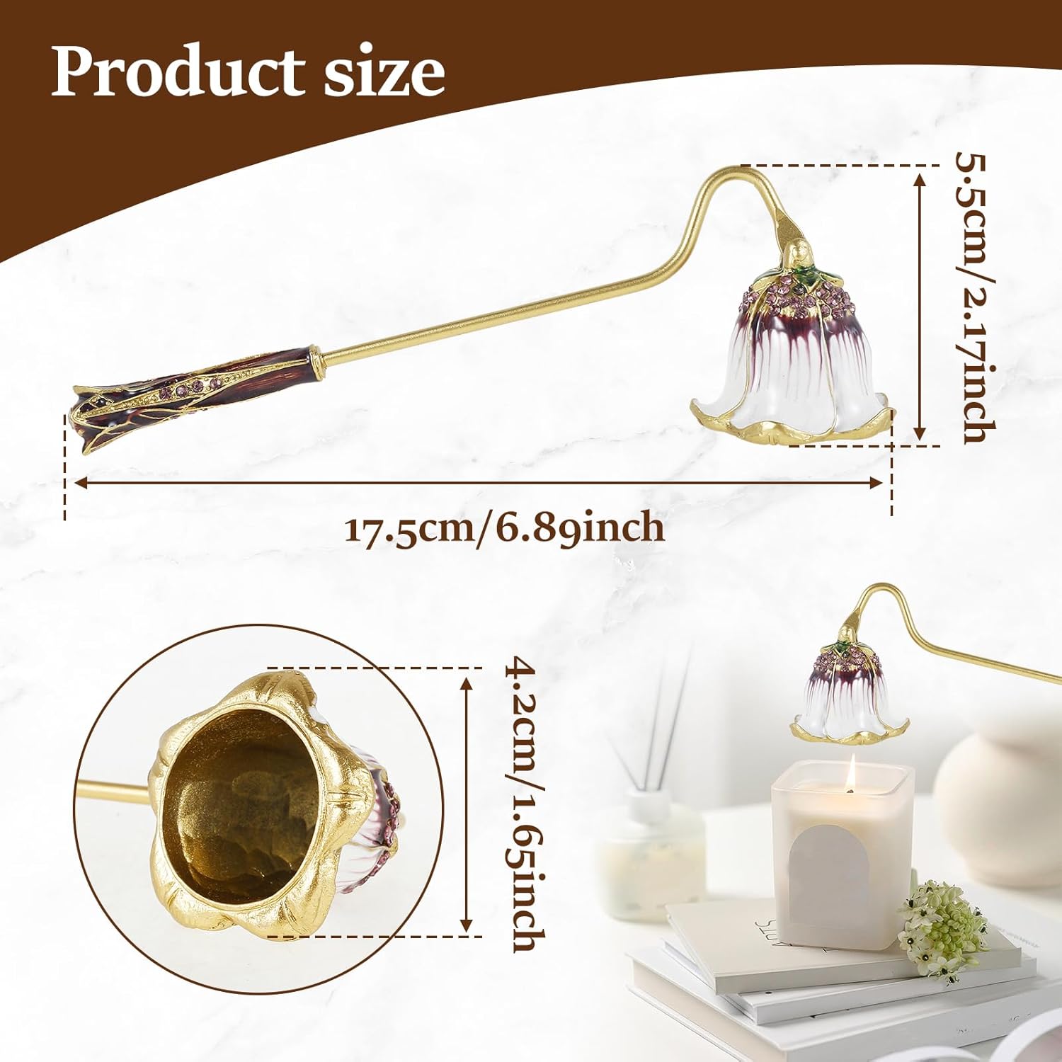 Elegant Vintage Candle Snuffer with Long Handle