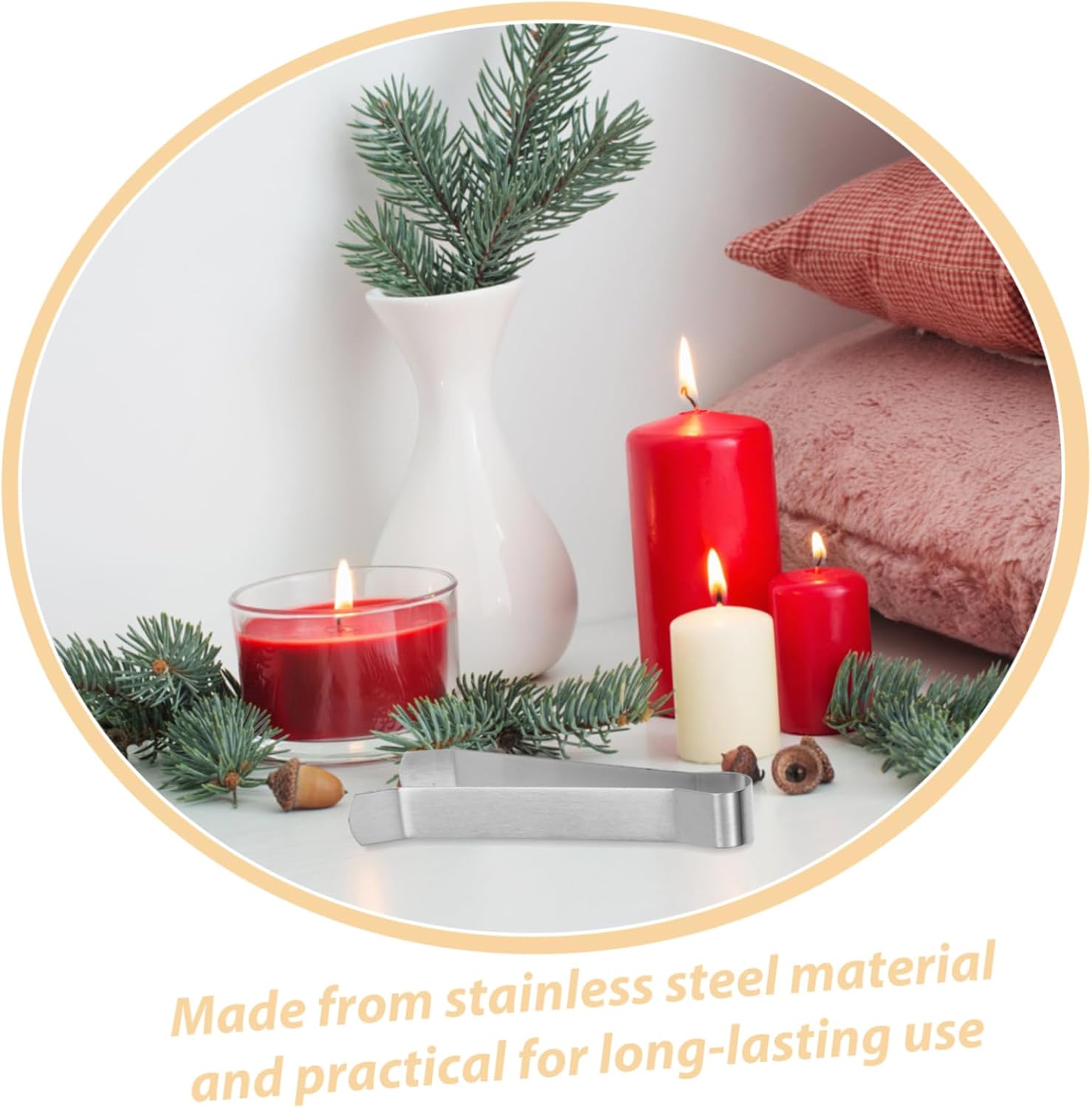 PRETYZOOM 4pcs Candle Extinguisher Clips Wick Clamp Candle Snuffer Tool