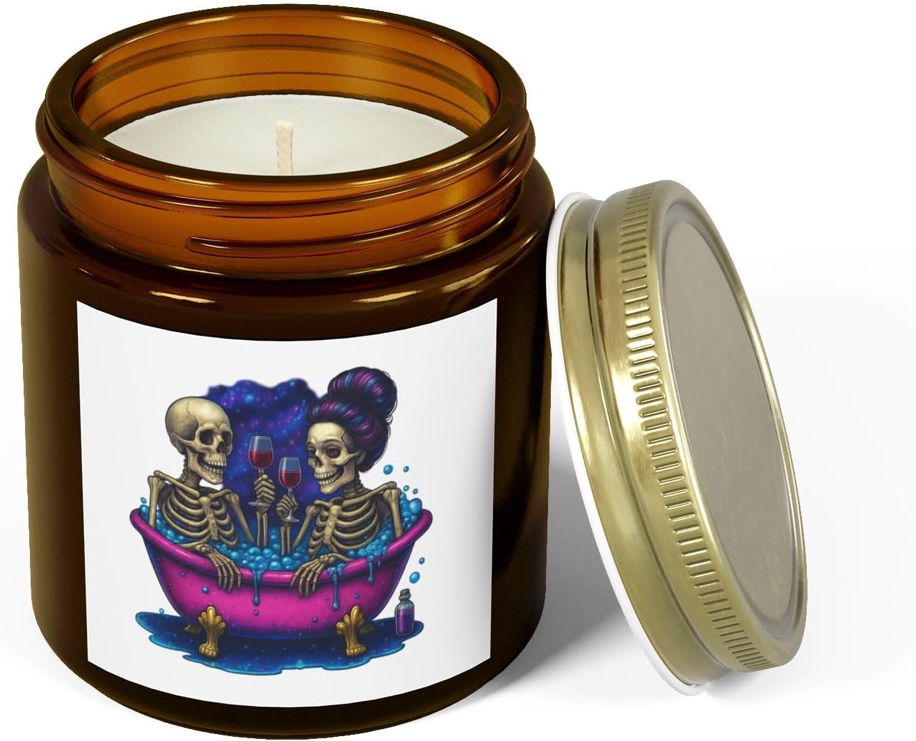 Spooky Skeletons Scented Candles Coconut Apricot