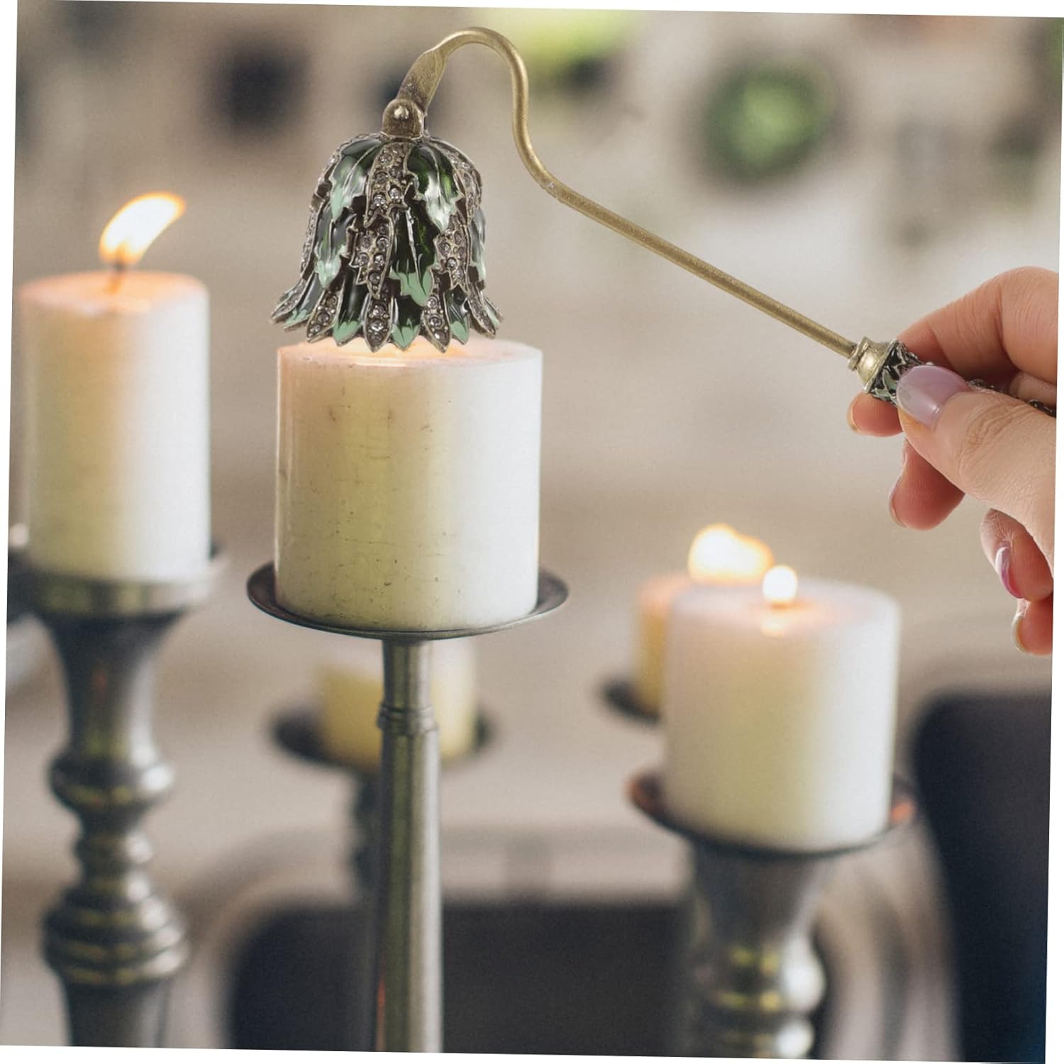 IMIKEYA 130g Metal Candle Snuffer Tool for Home Use