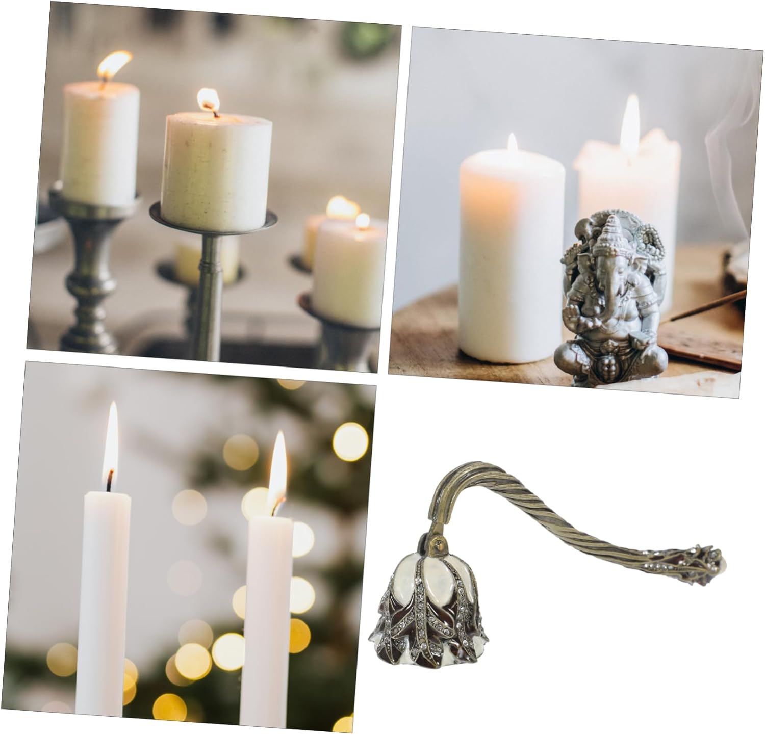 Cabilock 96g Aromatherapy Candle Snuffer with Rhinestones