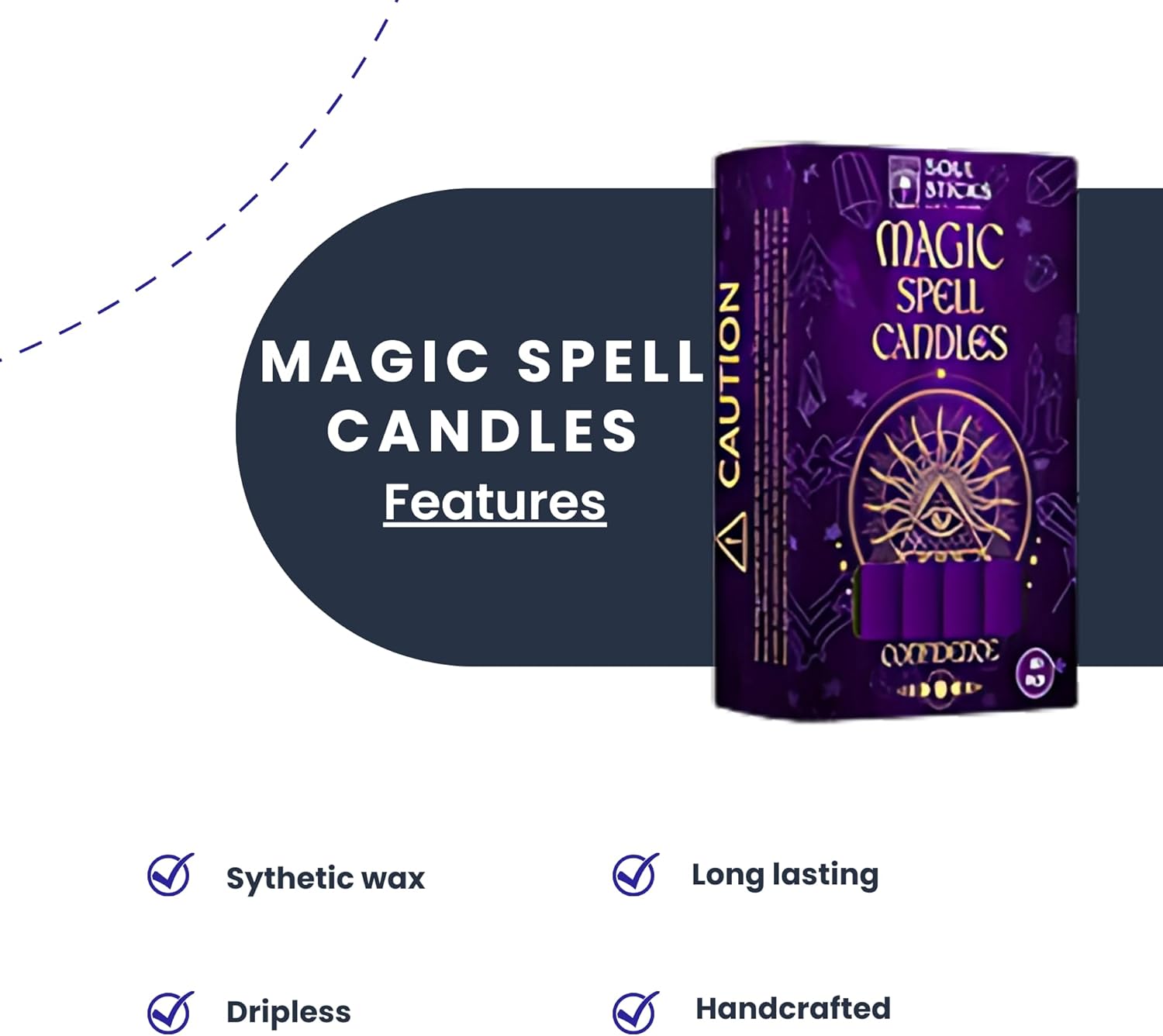 Soul Sticks Confidence Magic Spell Chime Candles 20 Pack