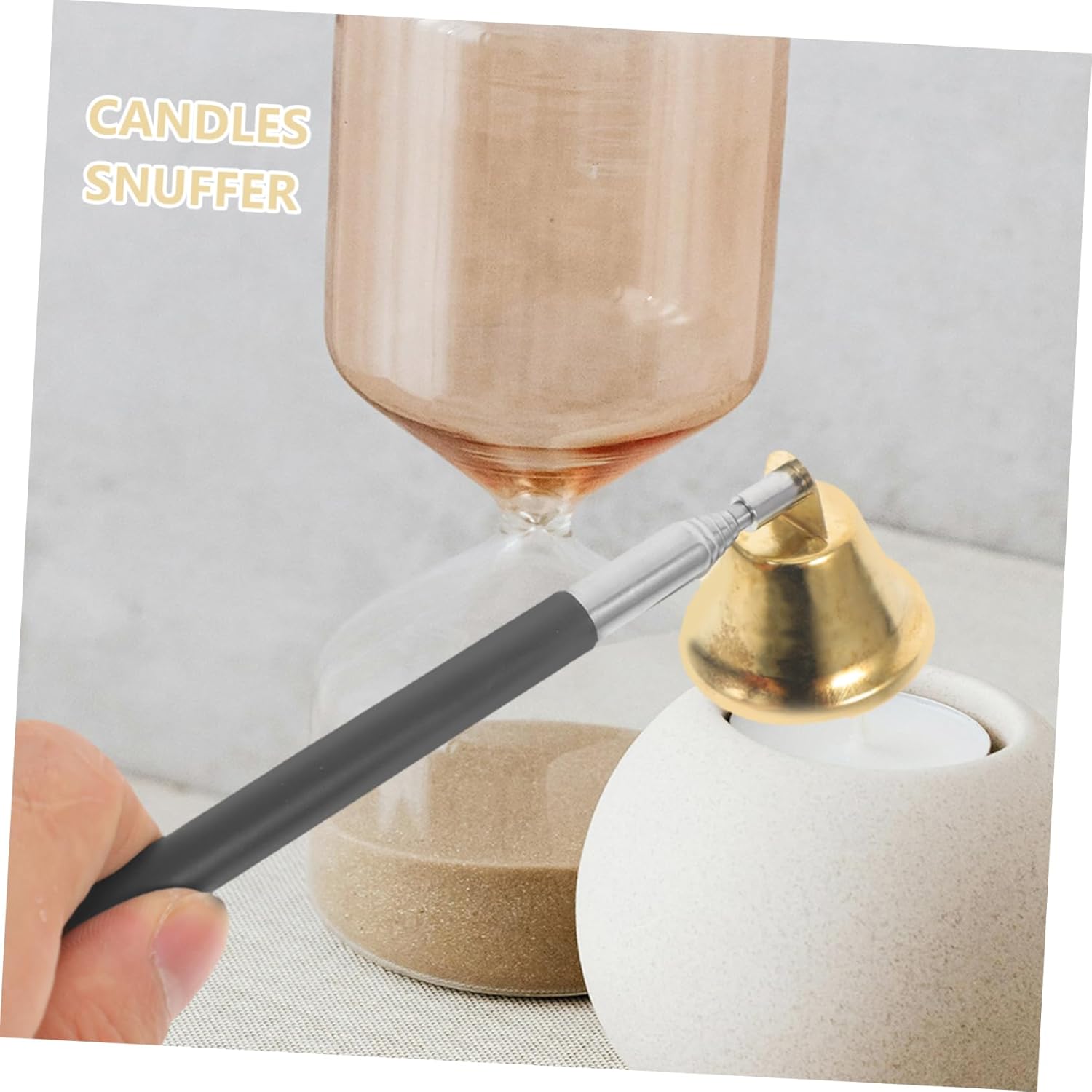Cabilock Efficient Candle Extinguisher Tool Long Handle Wick Snuffer