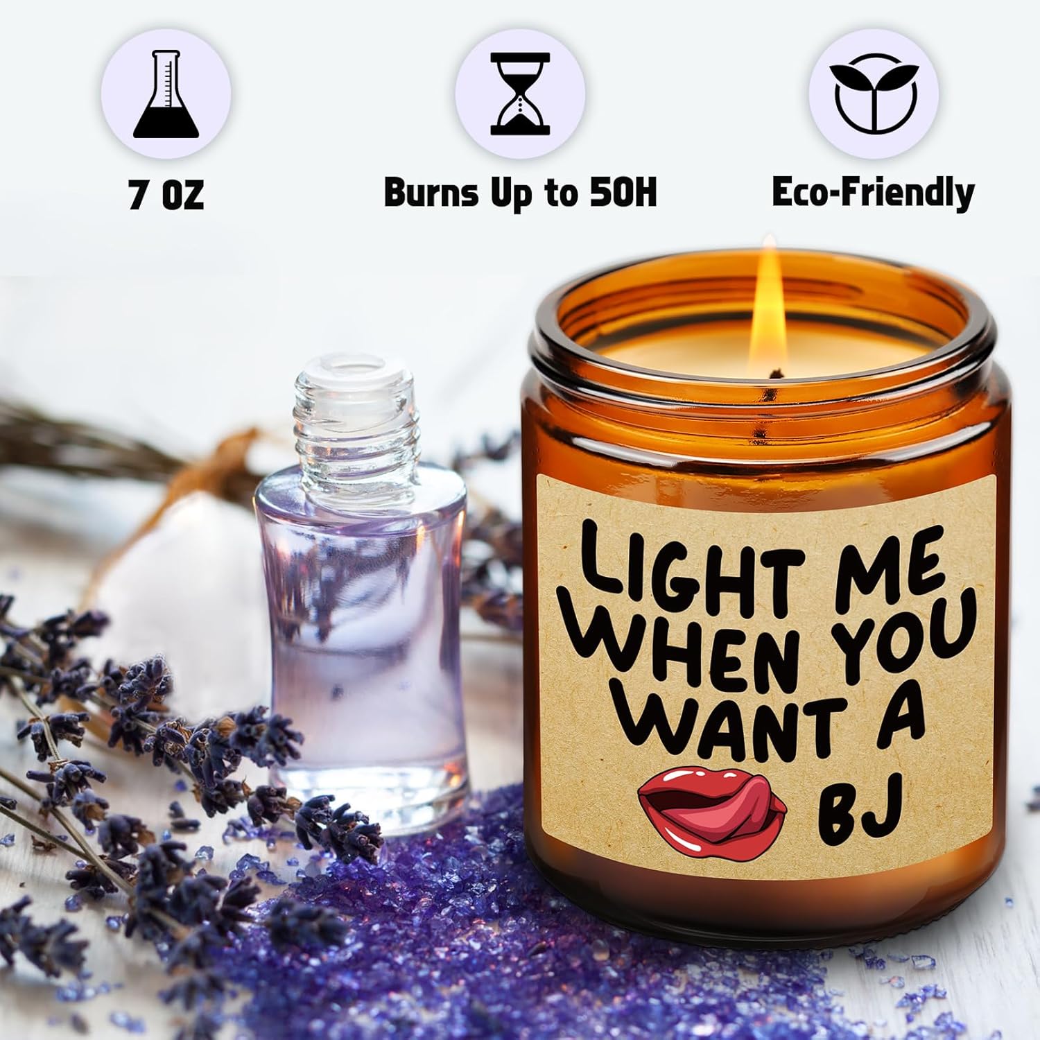 Funny Lavender Candle for Him Manly and Hilarious Gift