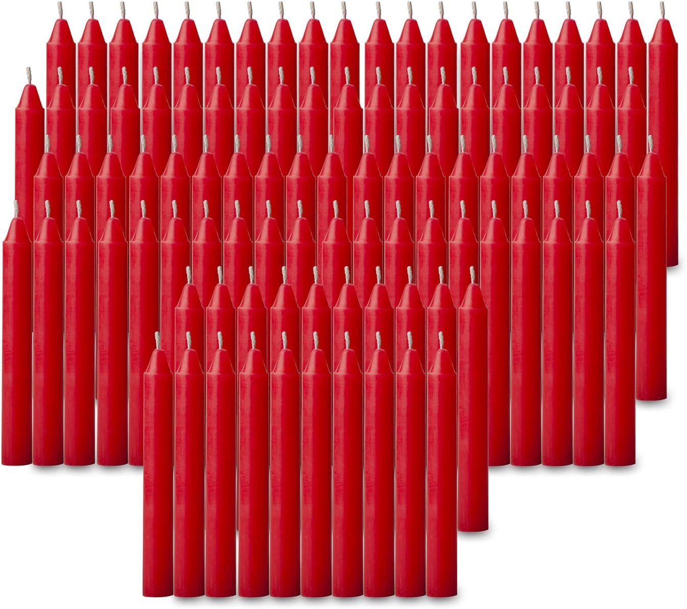 100 pcs Bulk Red Taper Candles for Christmas Decor