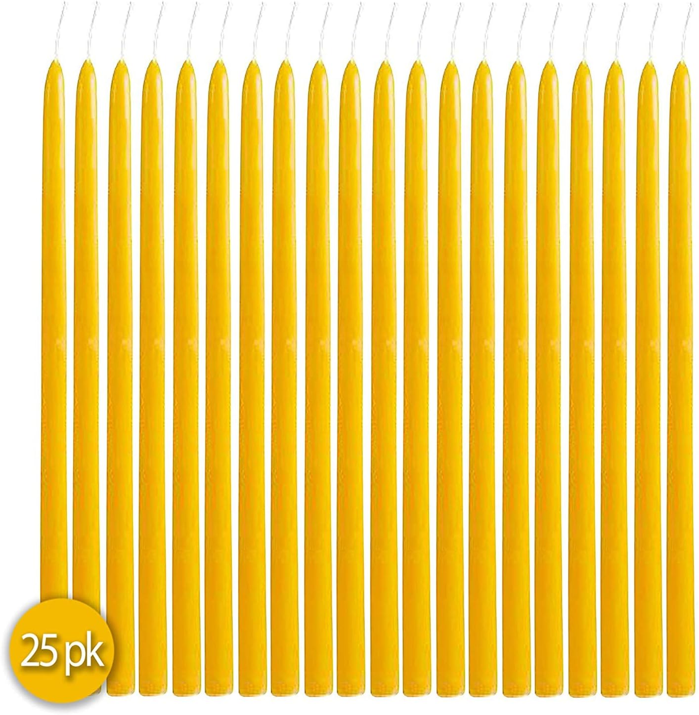 Hyoola Natural Beeswax Taper Candles 25 Pack