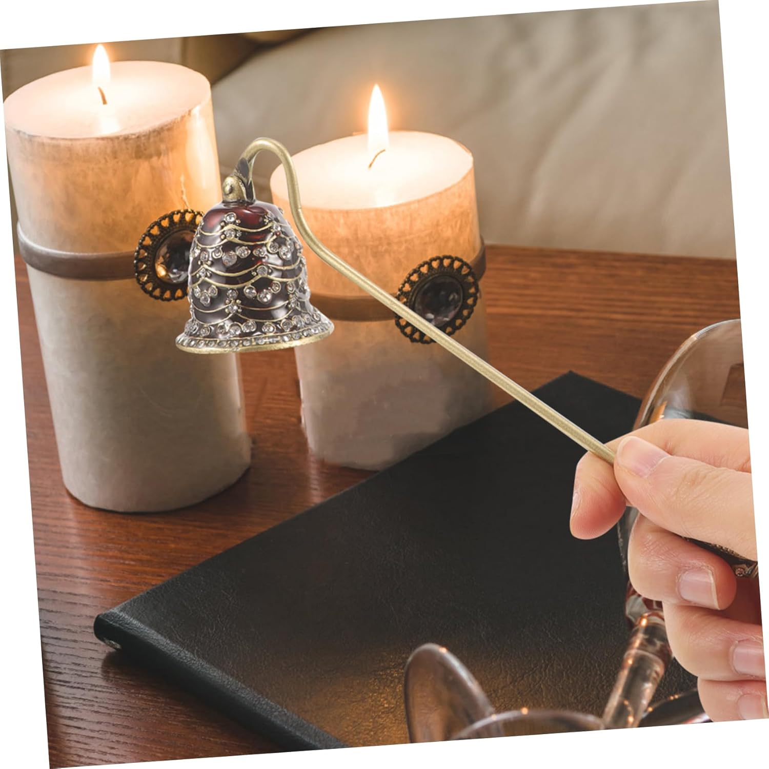 Vaguelly Vintage Candle Snuffer with Diamond Crusts