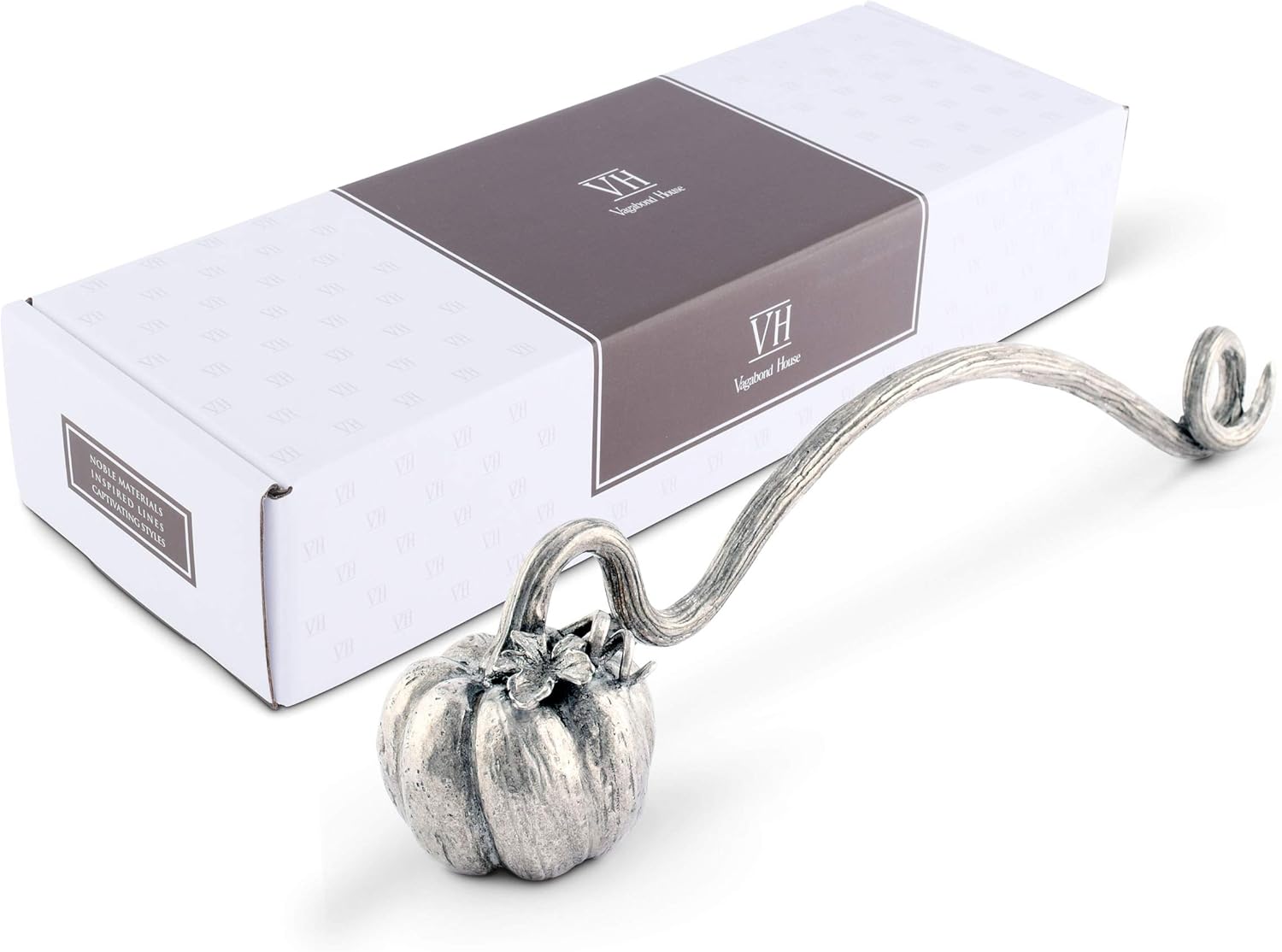 Vagabond House Pewter Pumpkin Vine Candle Snuffer 9 Inch