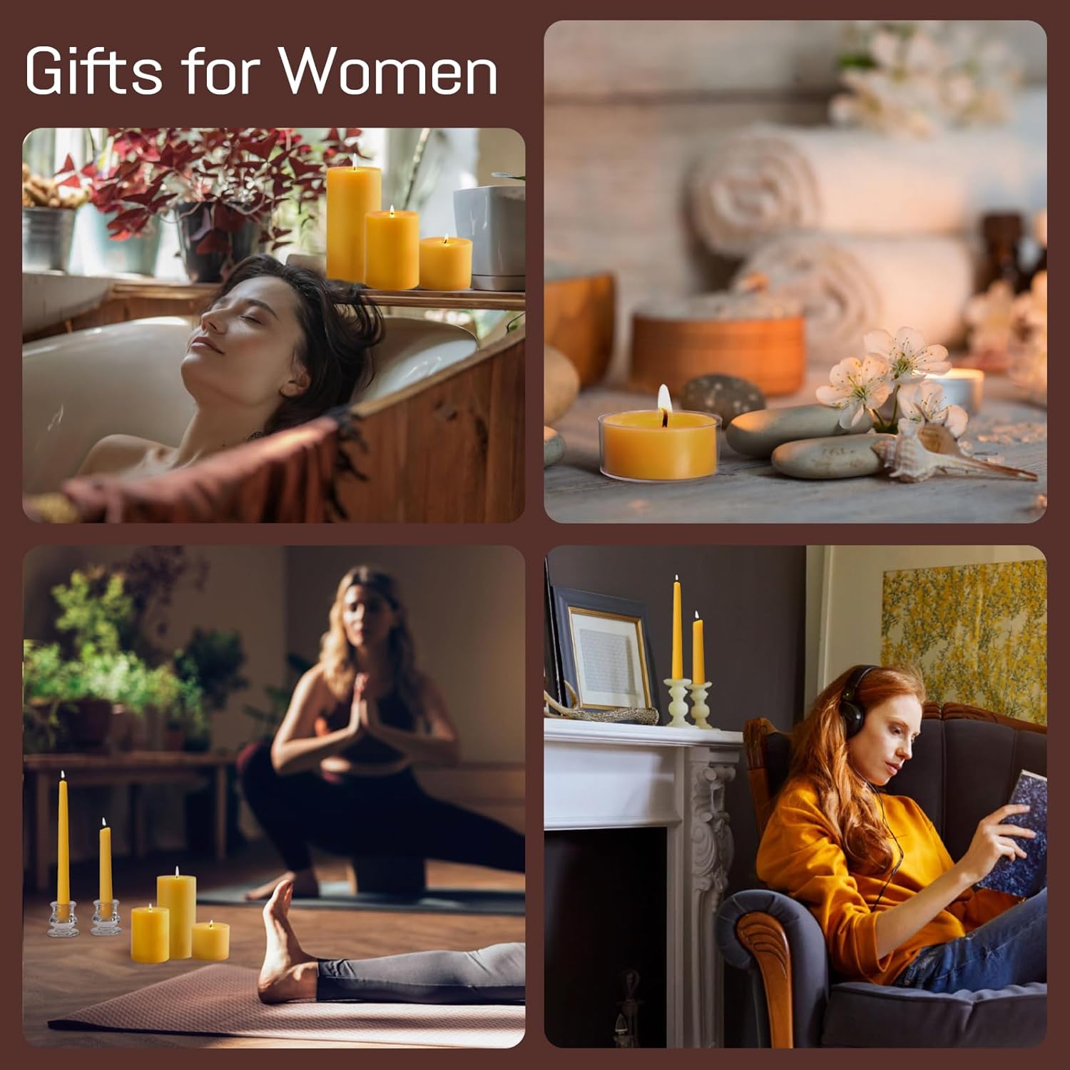 Volens Pure Beeswax Candles Set 345 Hour