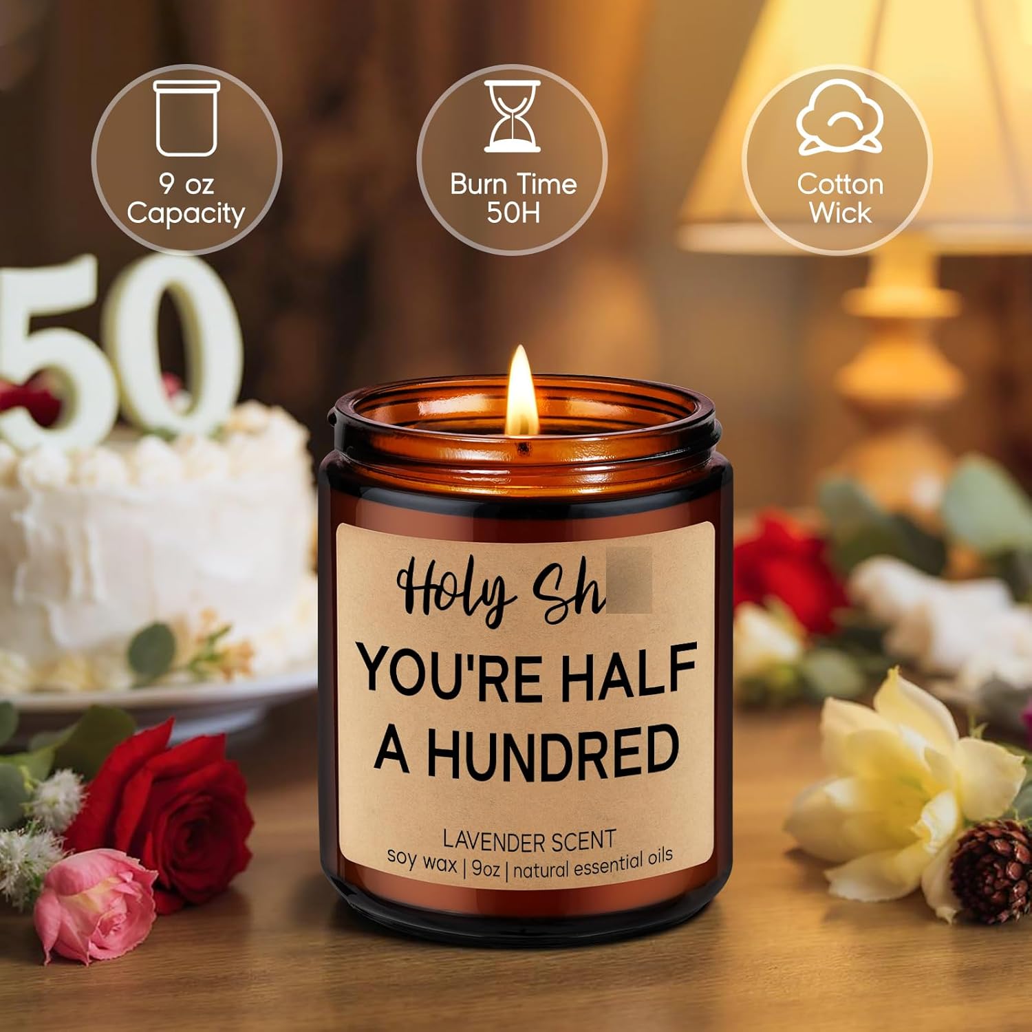 Fairys Gift Funny 50th Birthday Candles