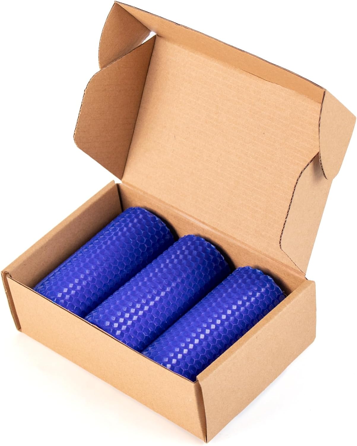 KONNI Beeswax Pillar Candles Set of 3 2x4 Inches Unscented