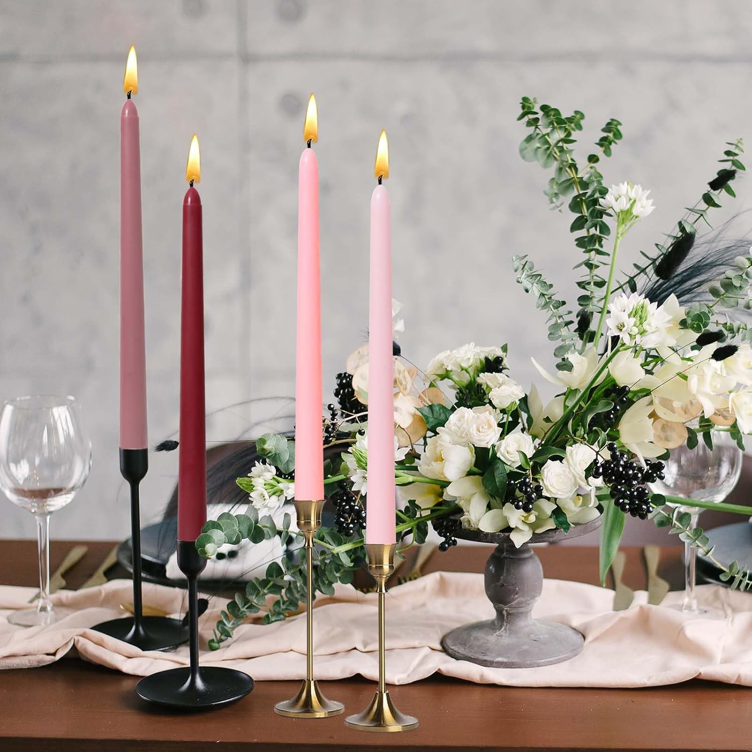 10 Inch Gradient Taper Candles Set of 4