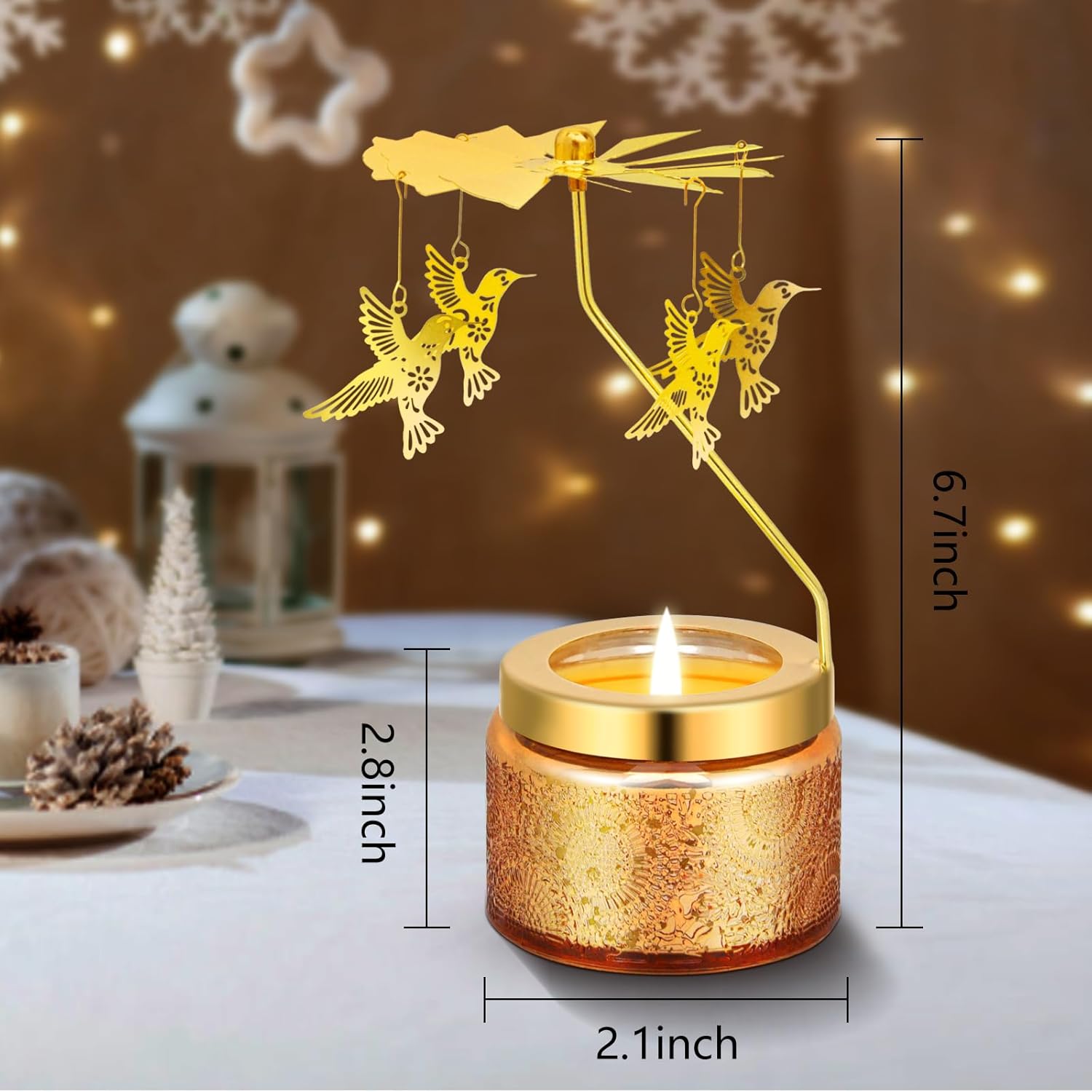 Hummingbird Rotating Scented Candle Set